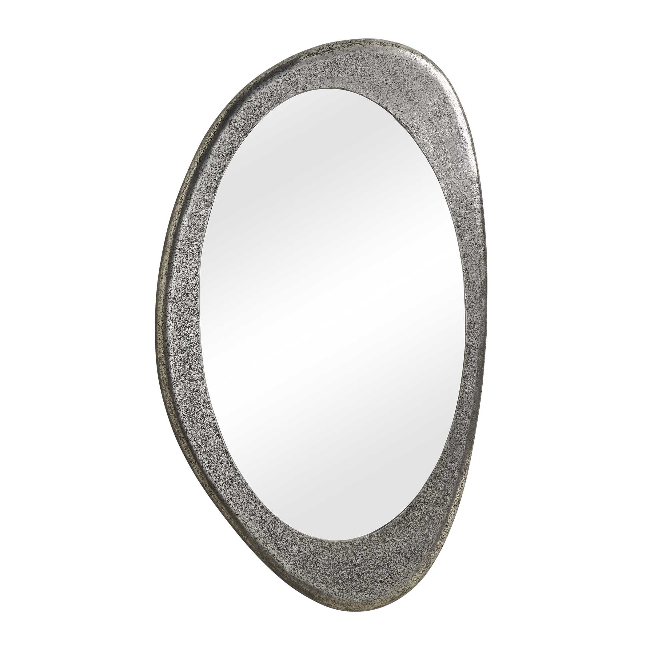 Uttermost Schiller Oval Antique Nickel Mirror - Image 3