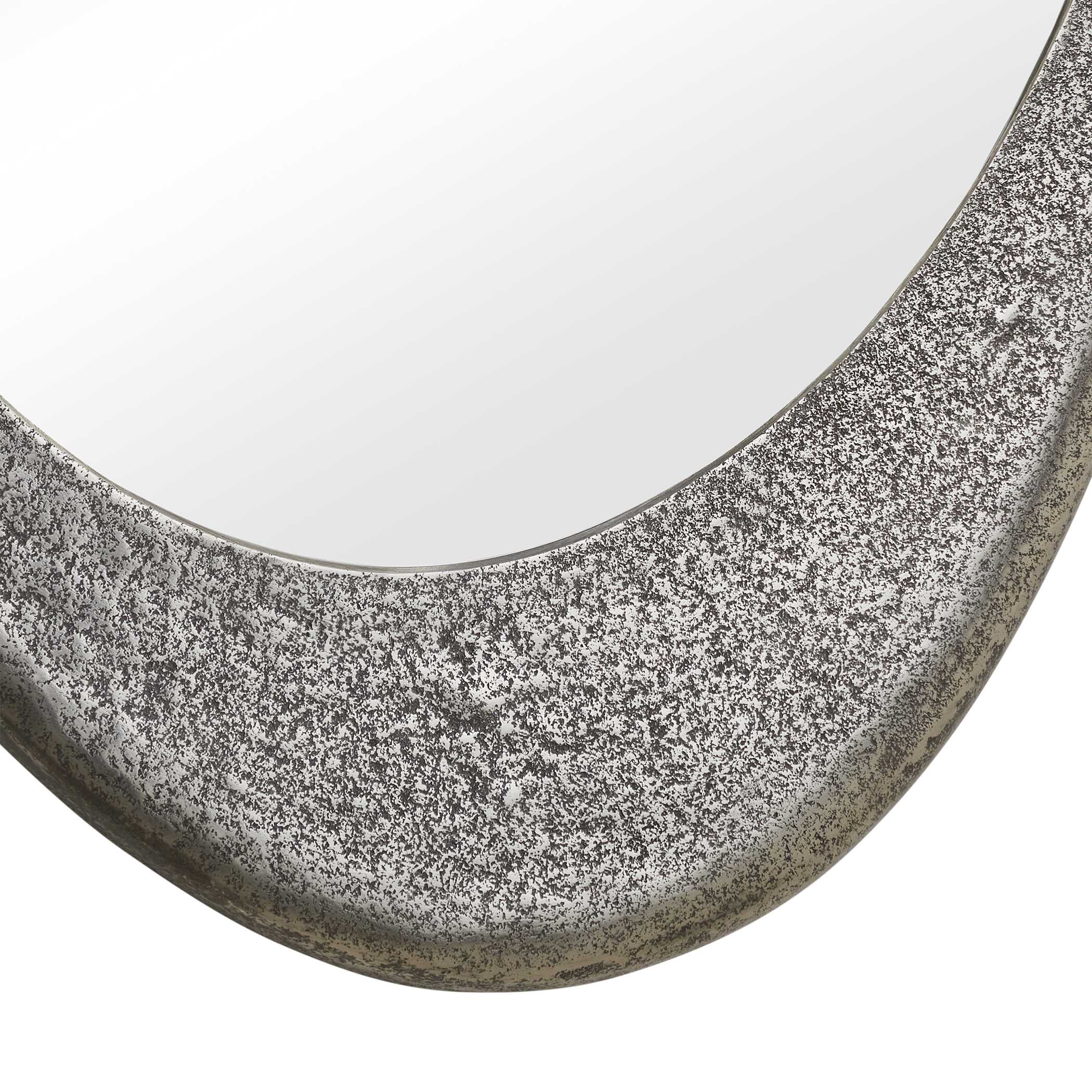 Uttermost Schiller Oval Antique Nickel Mirror - Image 4