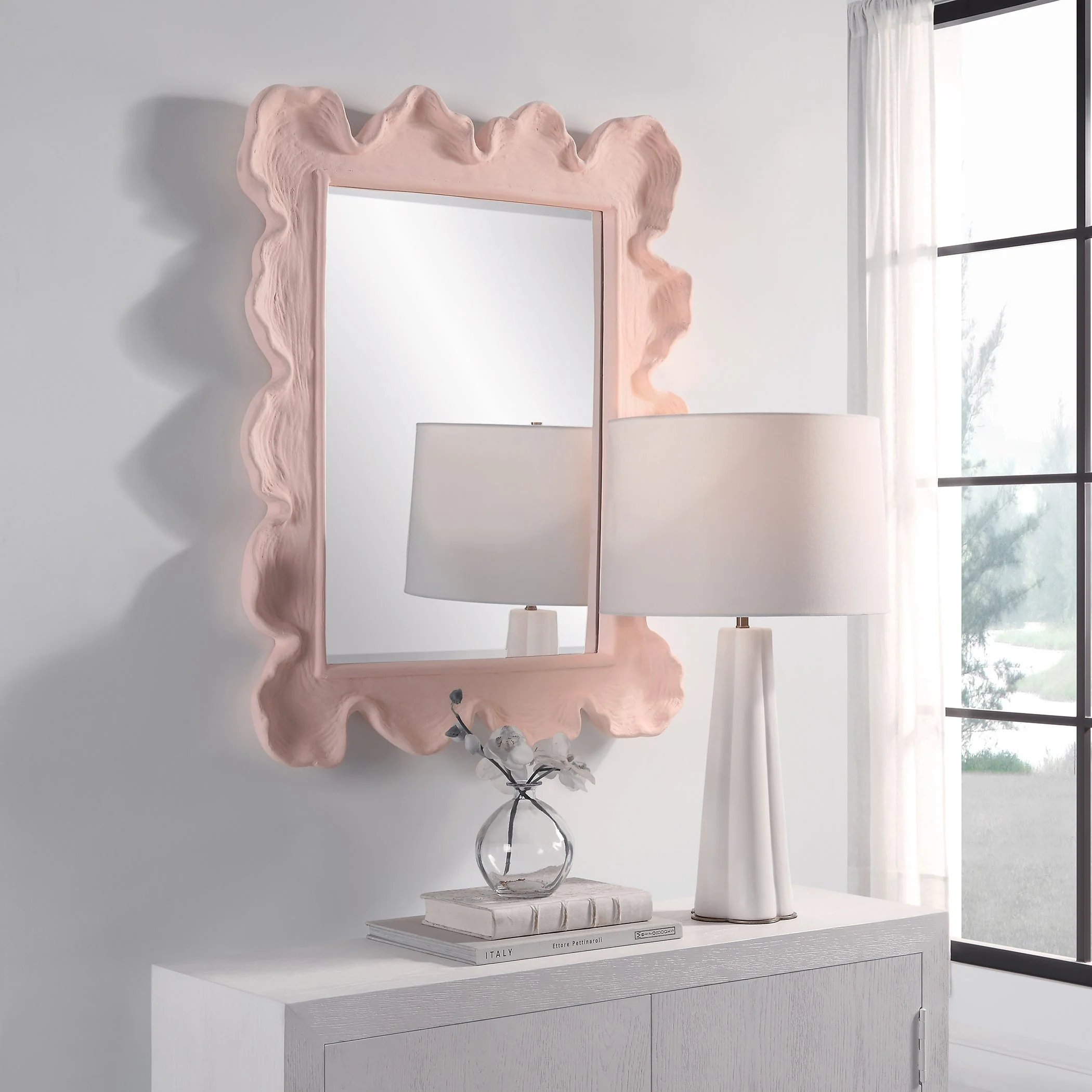 Uttermost Sea Coral Pink Mirror - Image 3