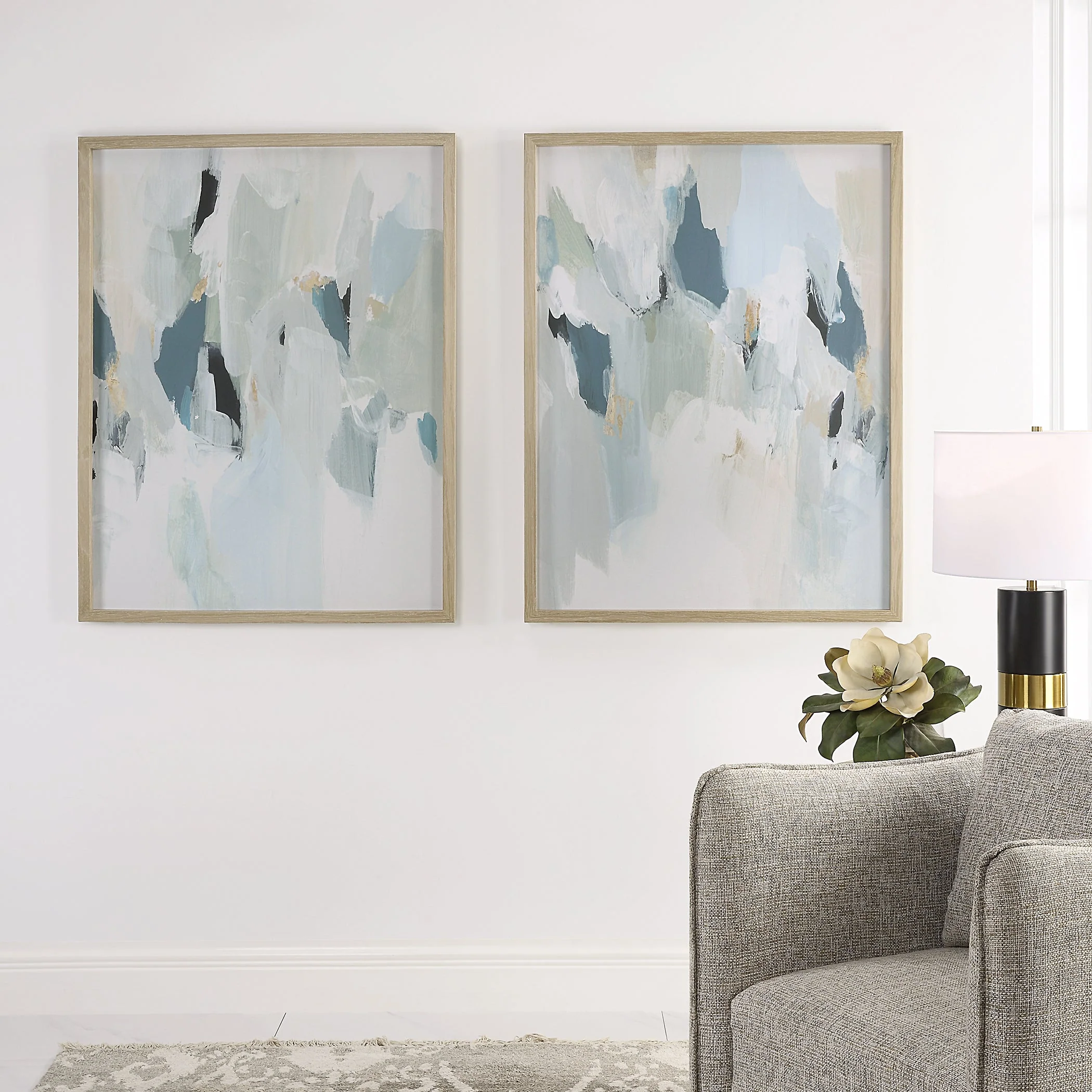 Uttermost Seabreeze Abstract Framed Canvas Prints Set/2 - Image 2