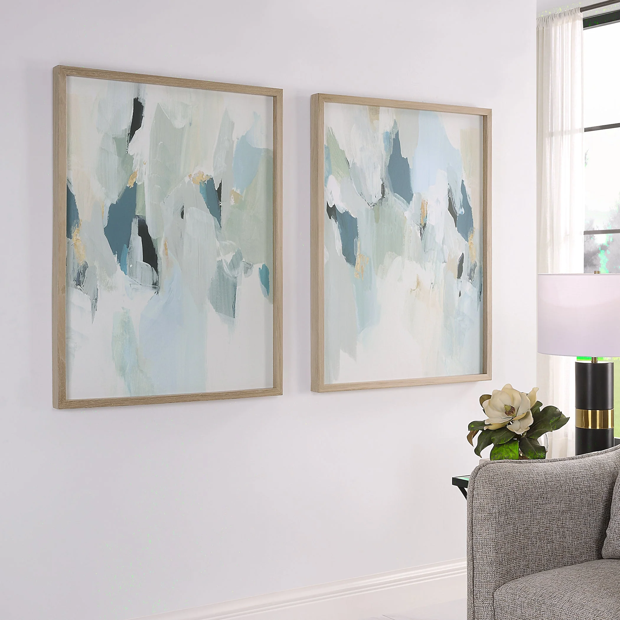 Uttermost Seabreeze Abstract Framed Canvas Prints Set/2 - Image 3