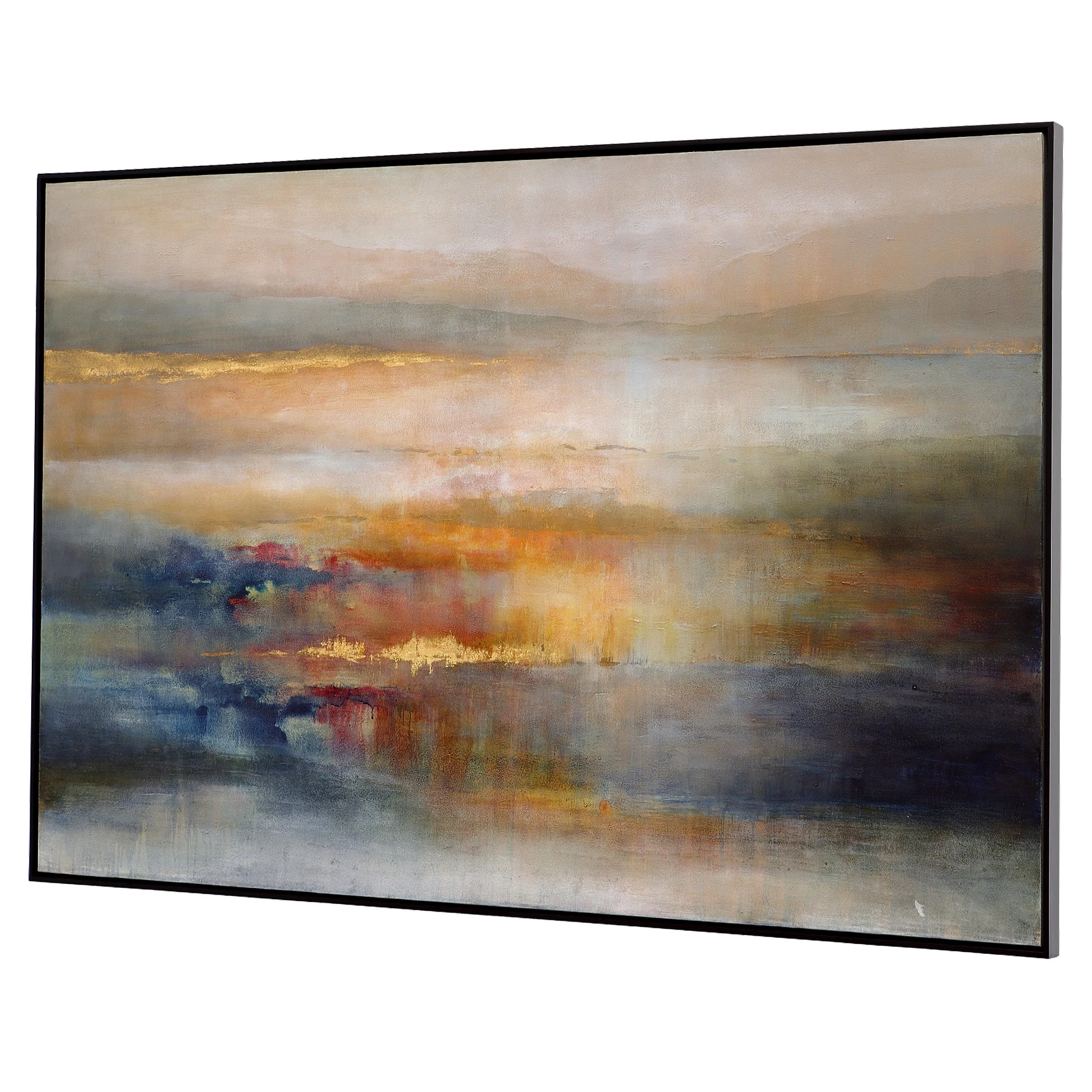 Uttermost Seafaring Dusk Hand Painted Abstract Art - Image 3