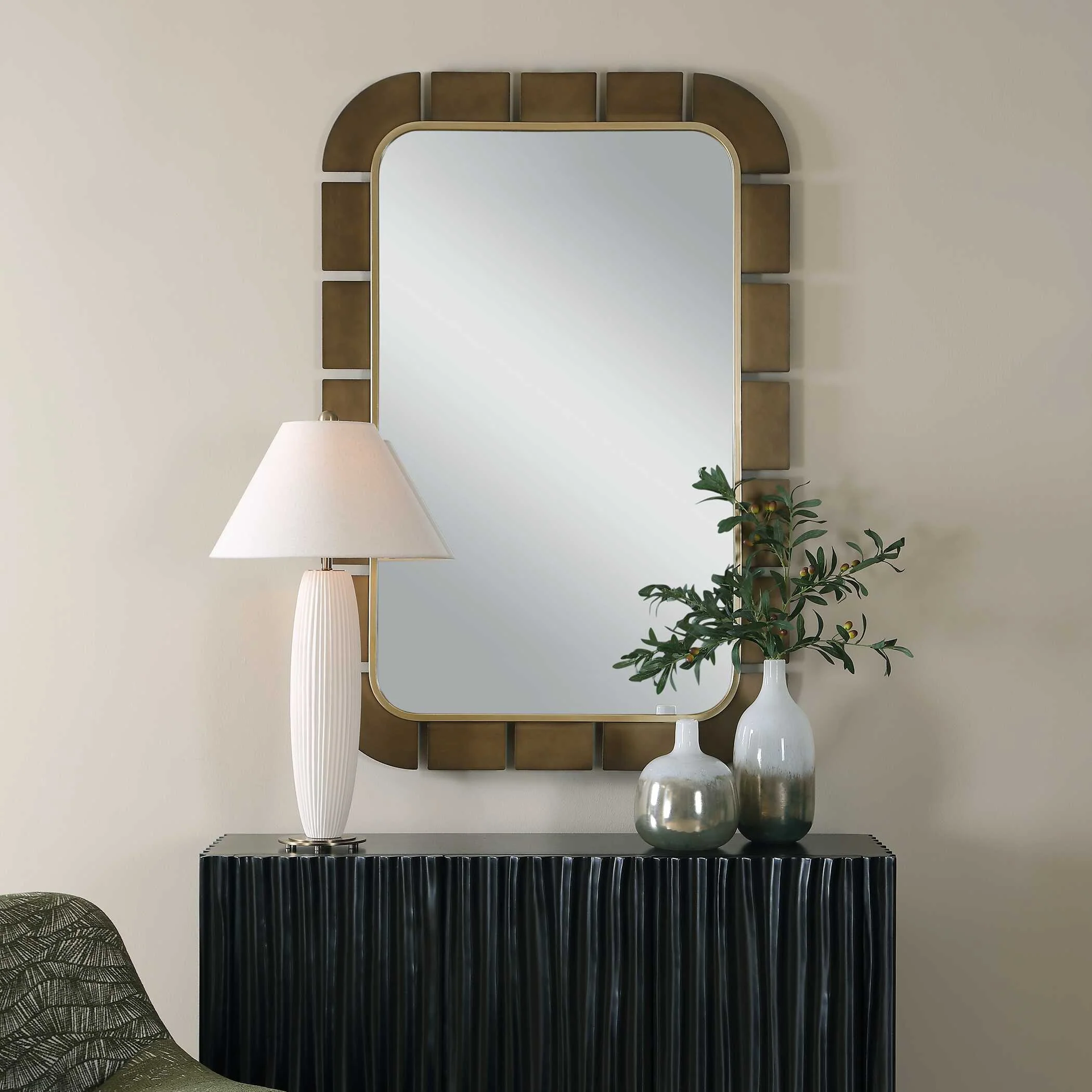 Uttermost Segment Dark Bronze Mirror - Image 2