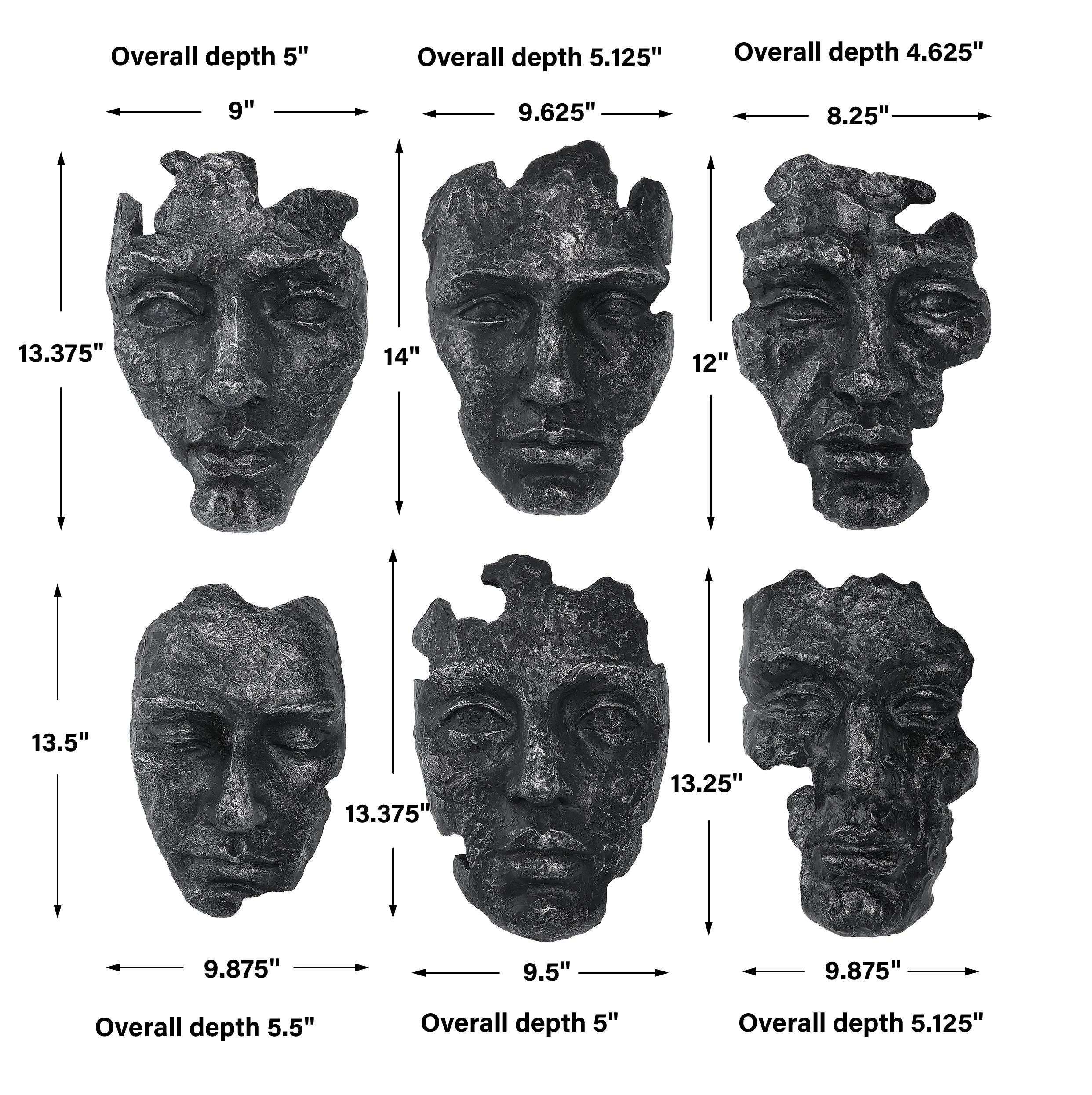 Uttermost Self-Portrait Metallic Wall Decor, Set/6 - Image 4