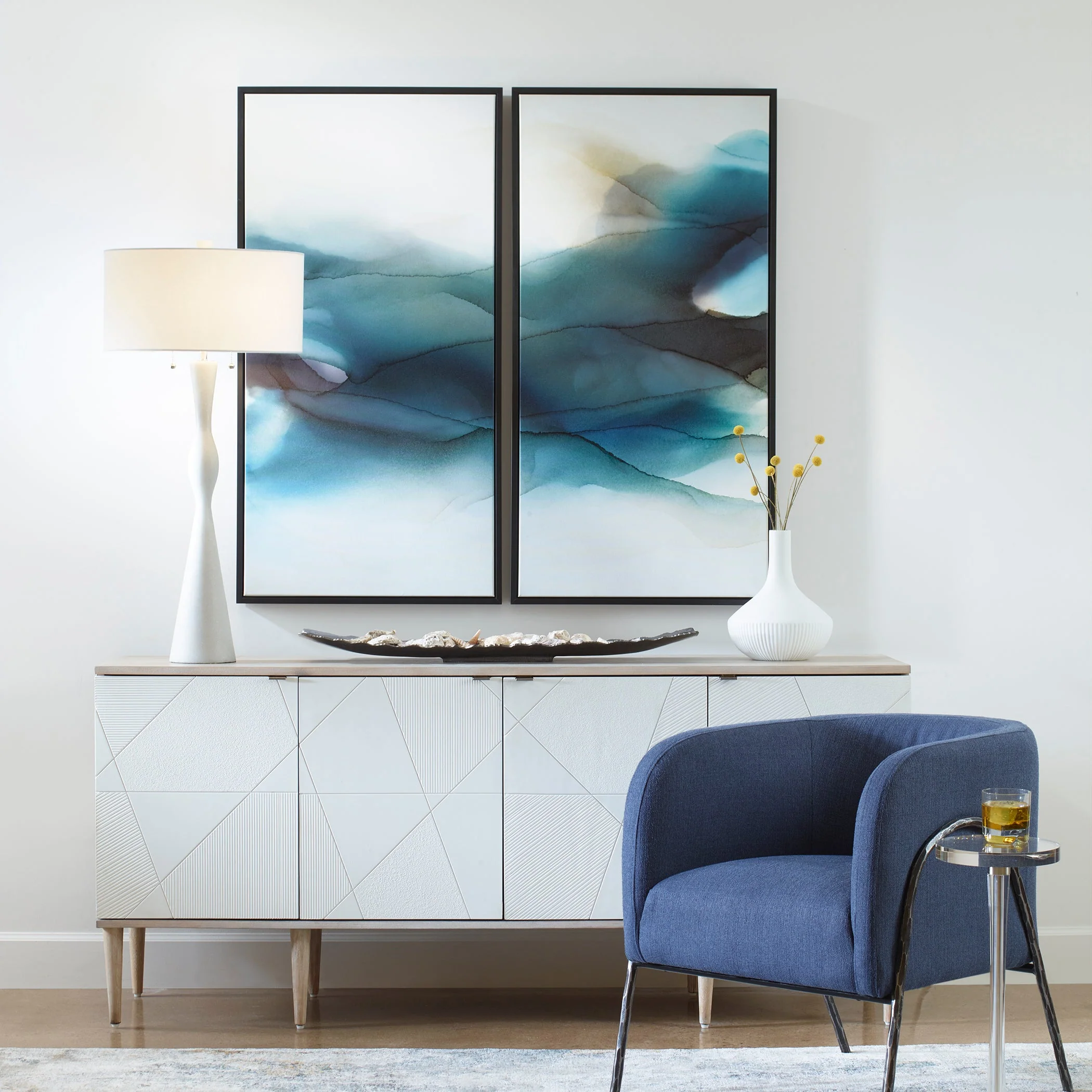 Uttermost September Desert Modern Watercolor Art Set/2 - Image 2