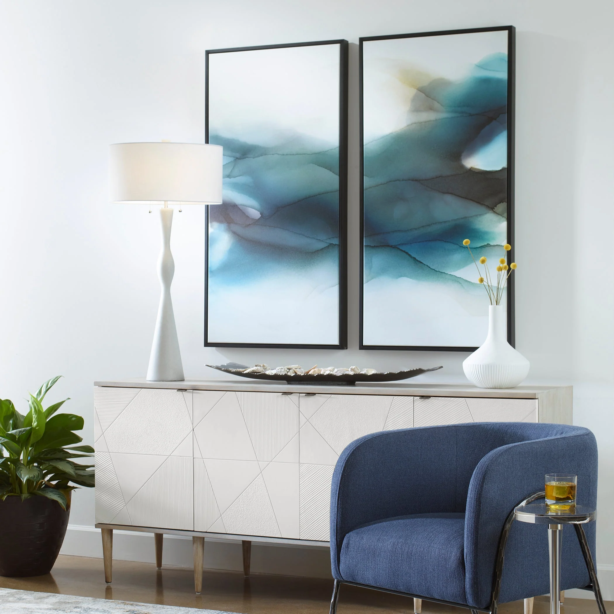 Uttermost September Desert Modern Watercolor Art Set/2 - Image 3