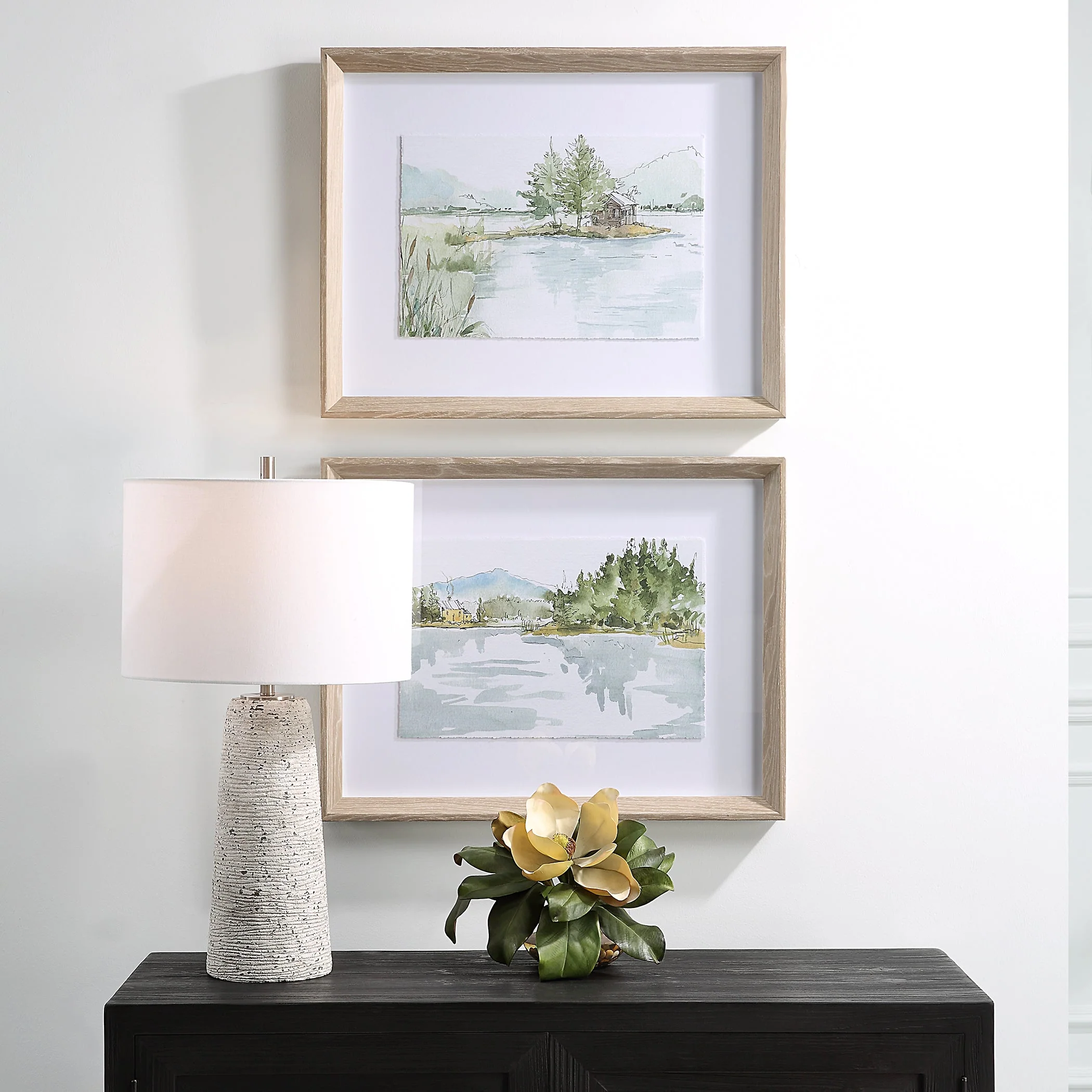 Uttermost Serene Lake Framed Prints, Set/2 - Image 2