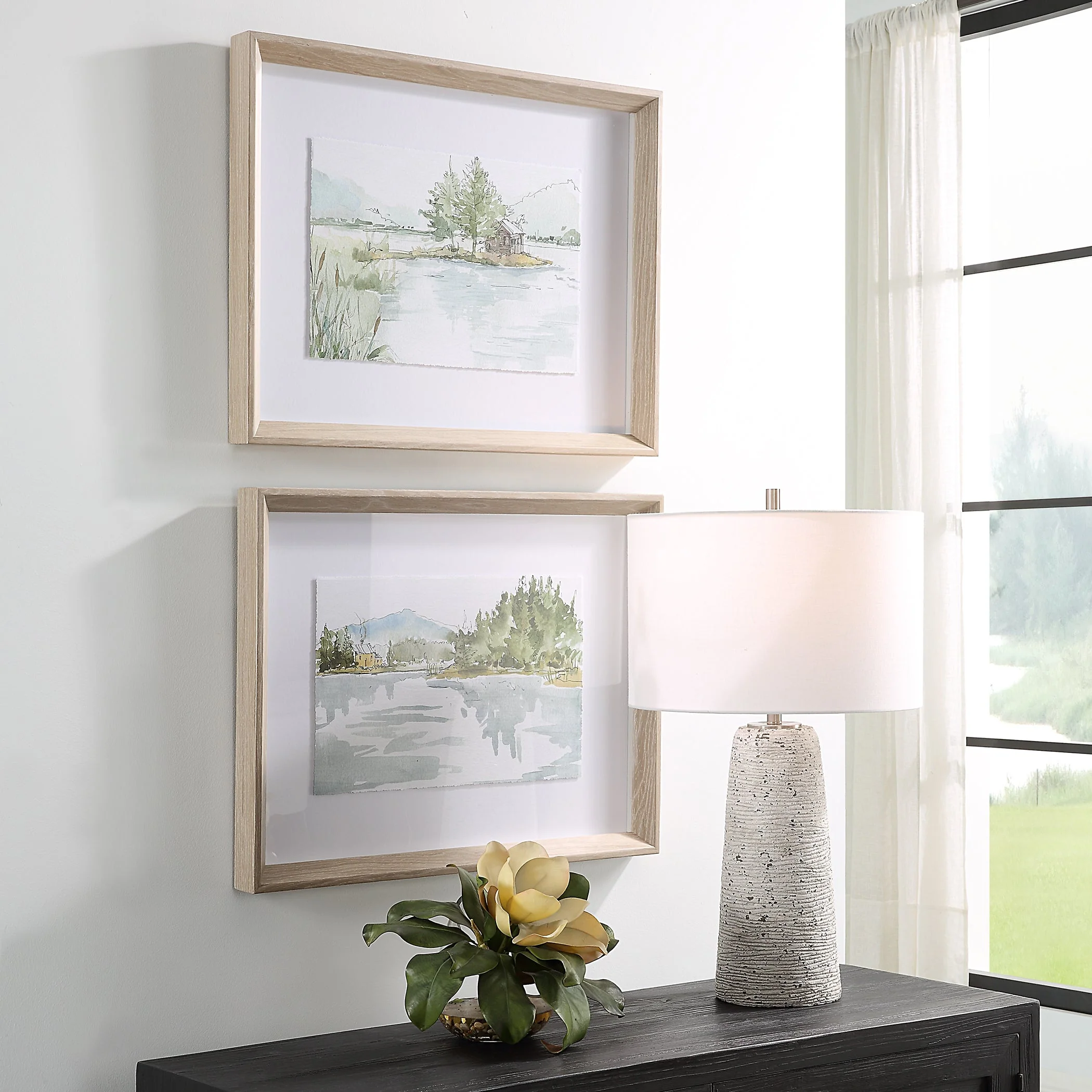 Uttermost Serene Lake Framed Prints, Set/2 - Image 3