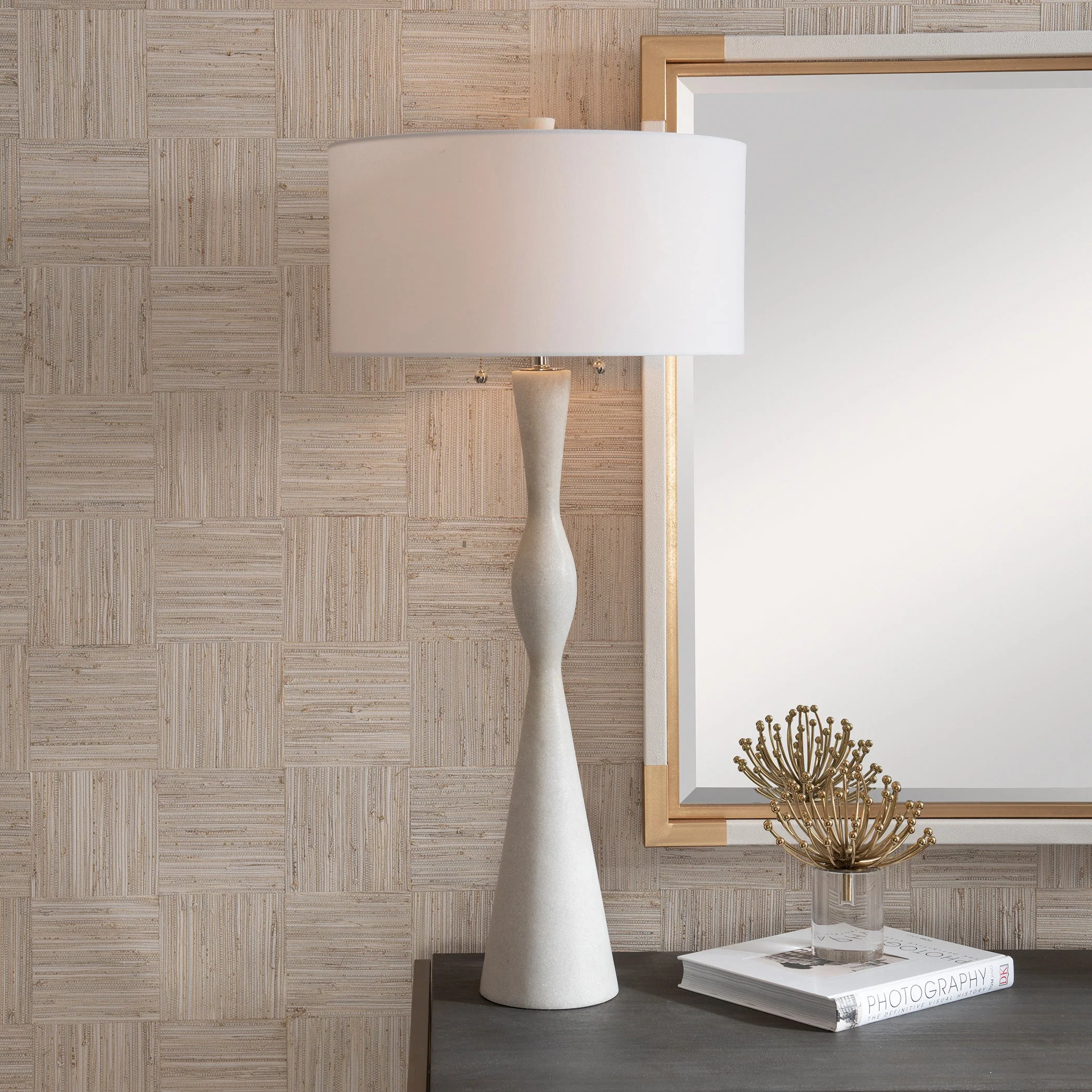 Uttermost Sharma Ivory Stone Table Lamp - Image 2