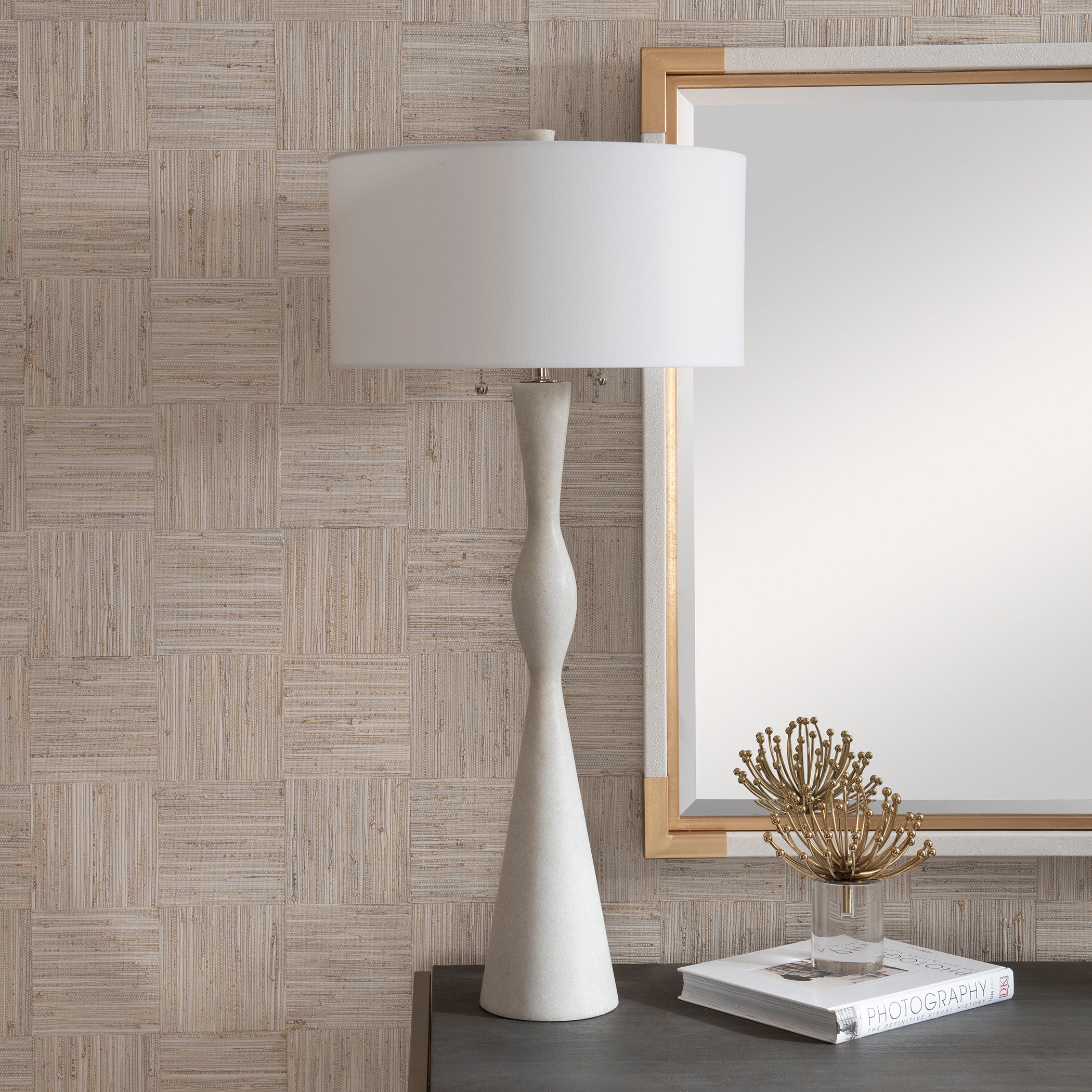 Uttermost Sharma Ivory Stone Table Lamp - Image 3