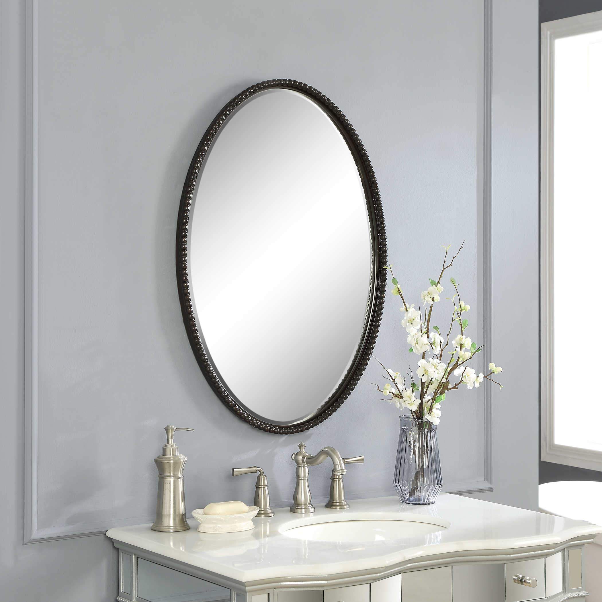 Uttermost Sherise Bronze Oval Mirror - Image 3