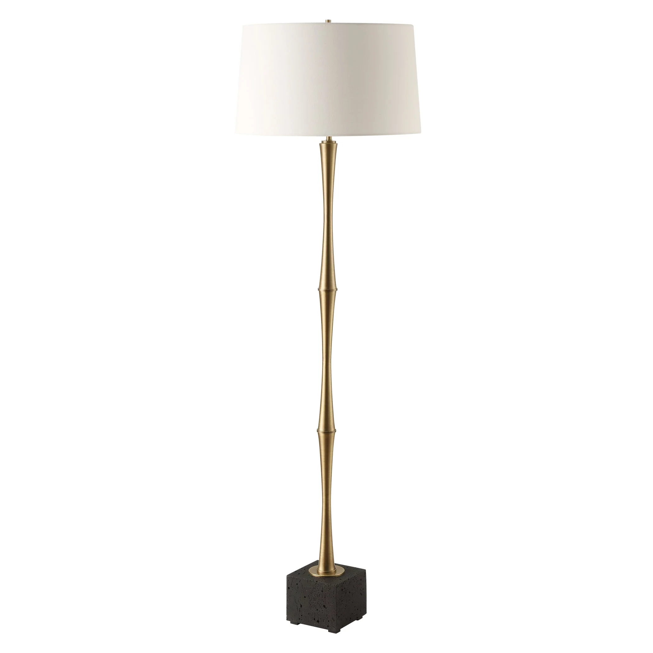 Uttermost Shino Antique Brass Floor Lamp - Image 4