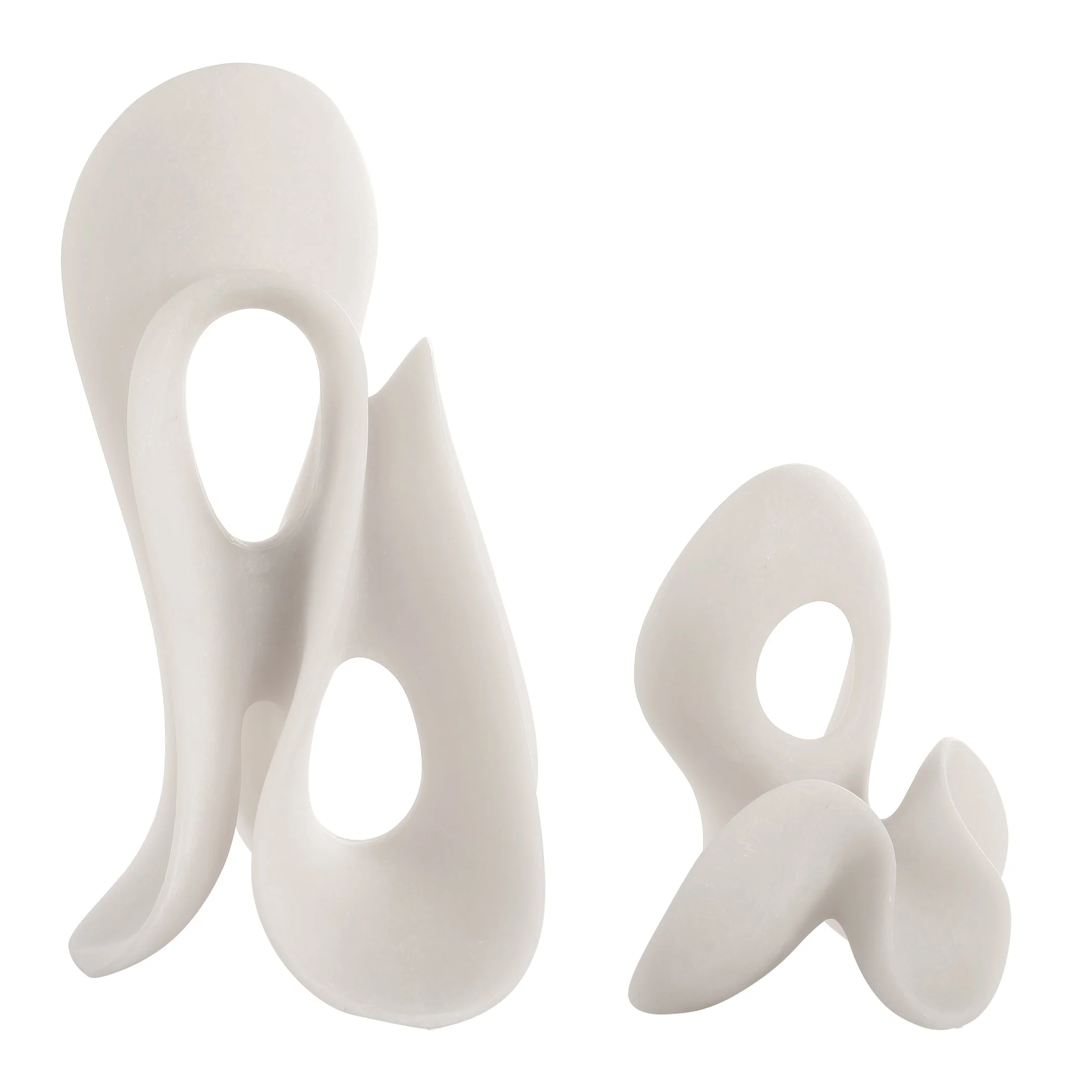 Uttermost Silent Wave White Sculptures Set/2 - Image 4