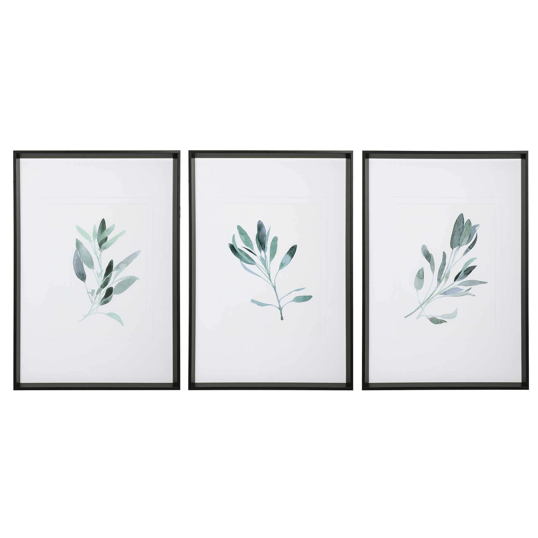 Uttermost Simple Sage Framed Prints, S/3 - Image 2