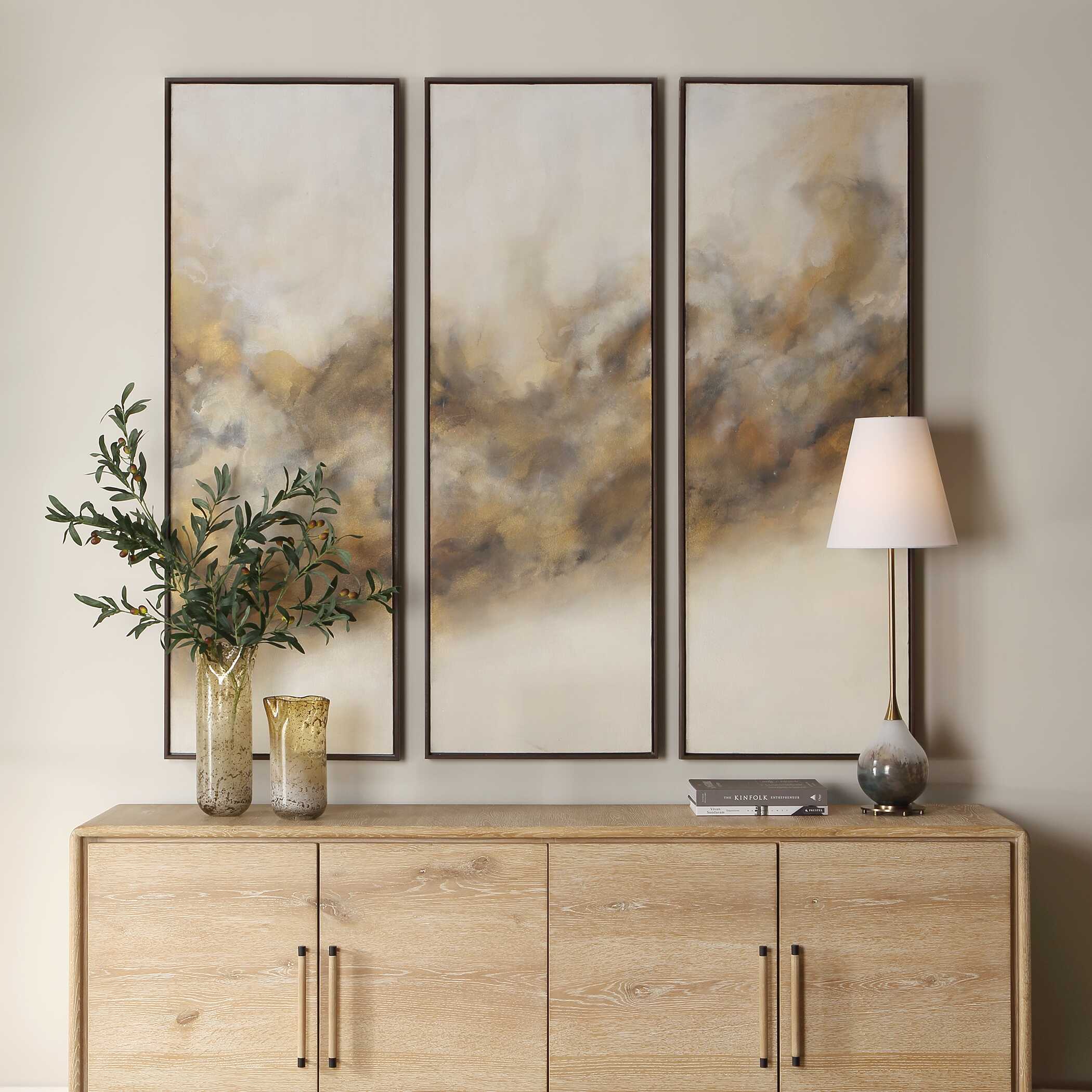 Uttermost Smoke Break Hand Painted Modern Art Set/3 - Image 2