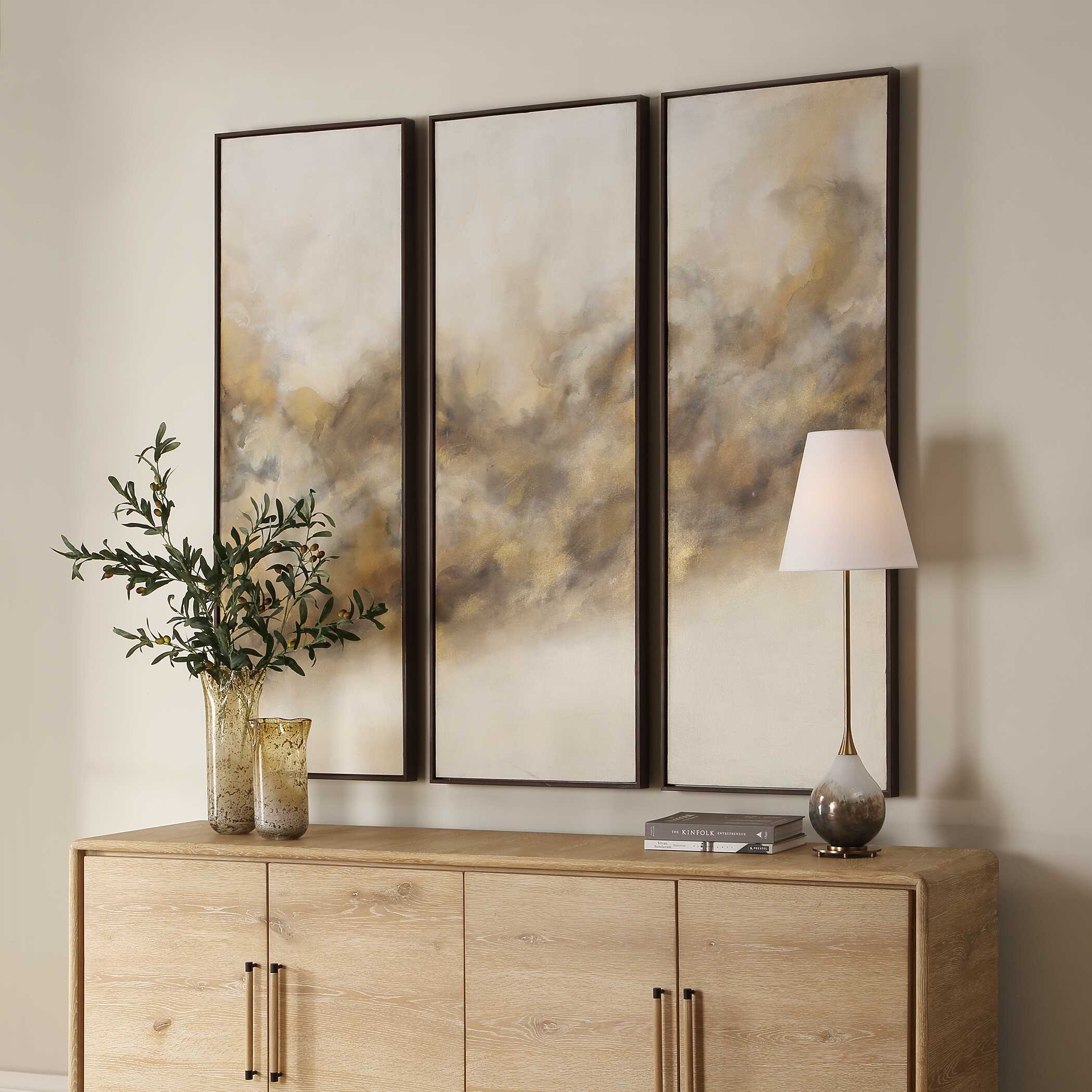 Uttermost Smoke Break Hand Painted Modern Art Set/3 - Image 3
