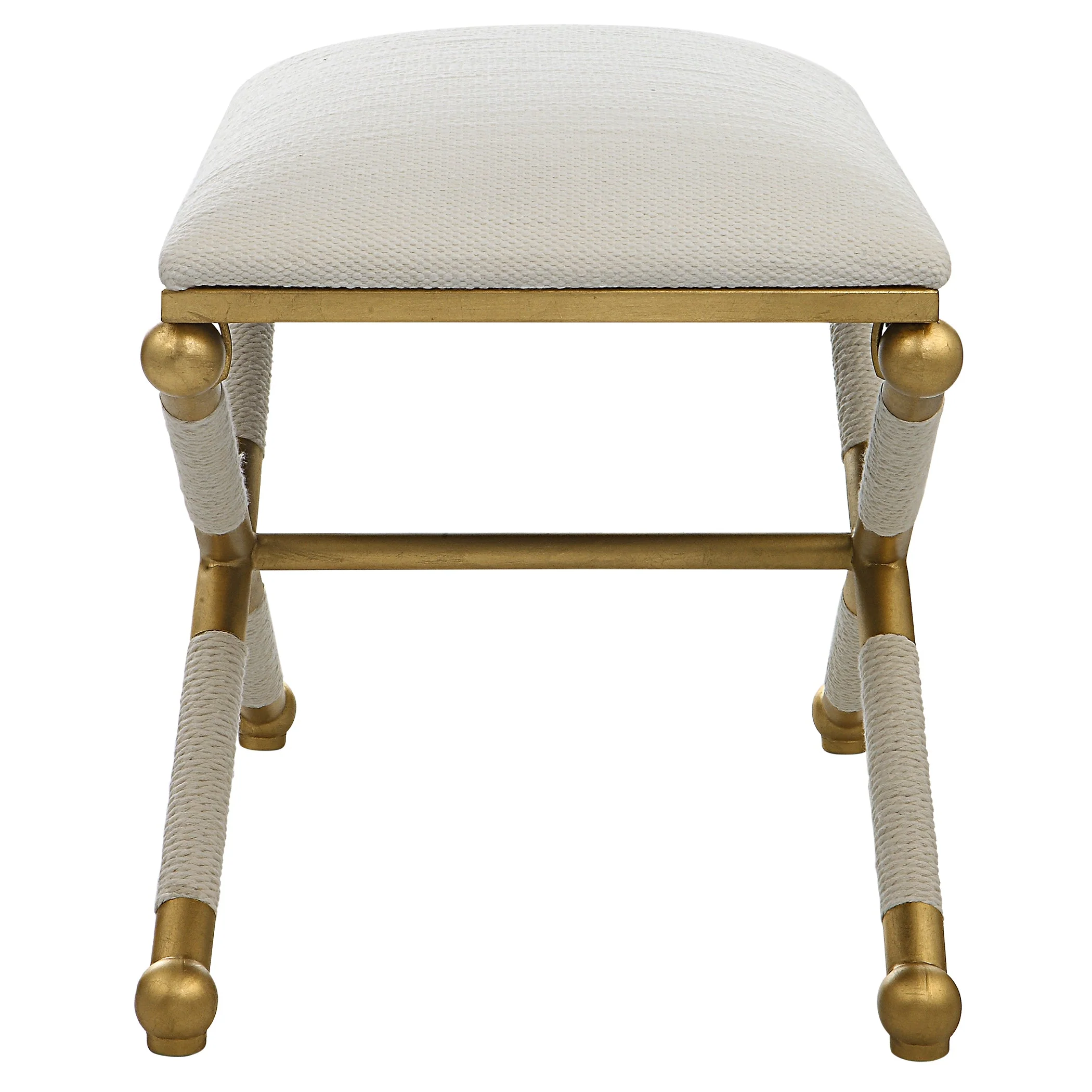Uttermost Socialite White Small Bench - Image 4