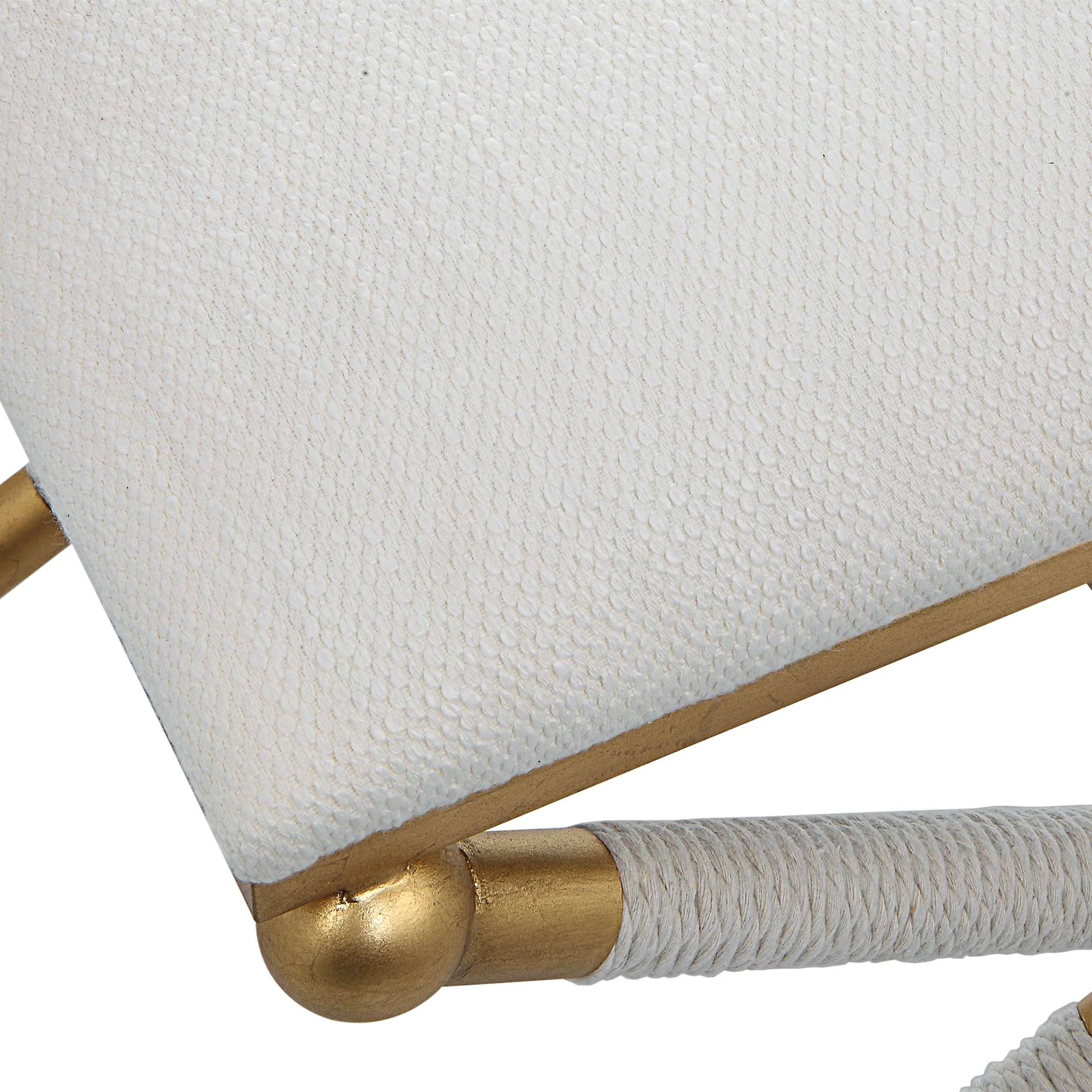 Uttermost Socialite White Small Bench - Image 5