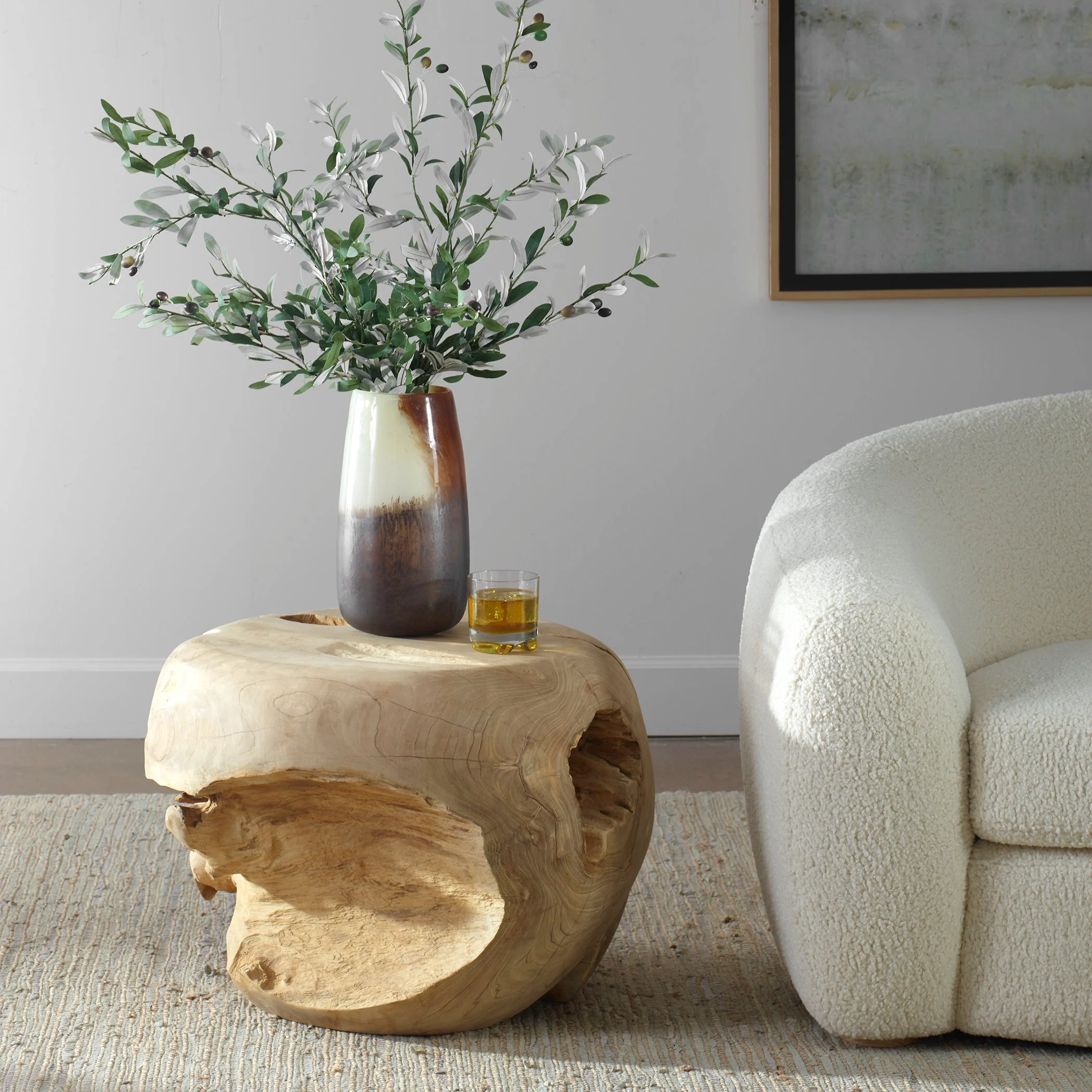 Uttermost Sola Handcrafted Teak Side Table - Image 2