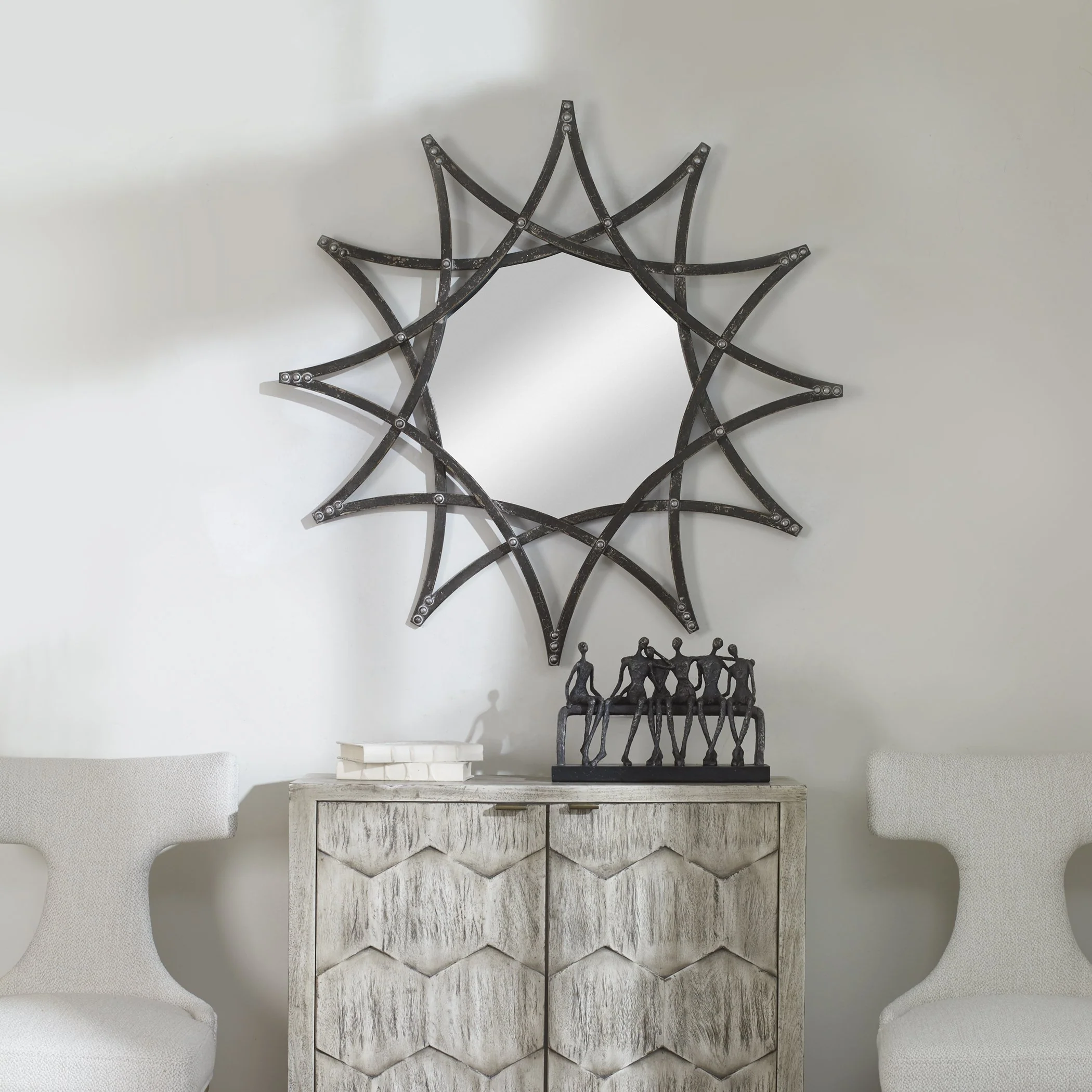 Uttermost Solaris Iron Star Mirror - CLOSEOUT - Image 4