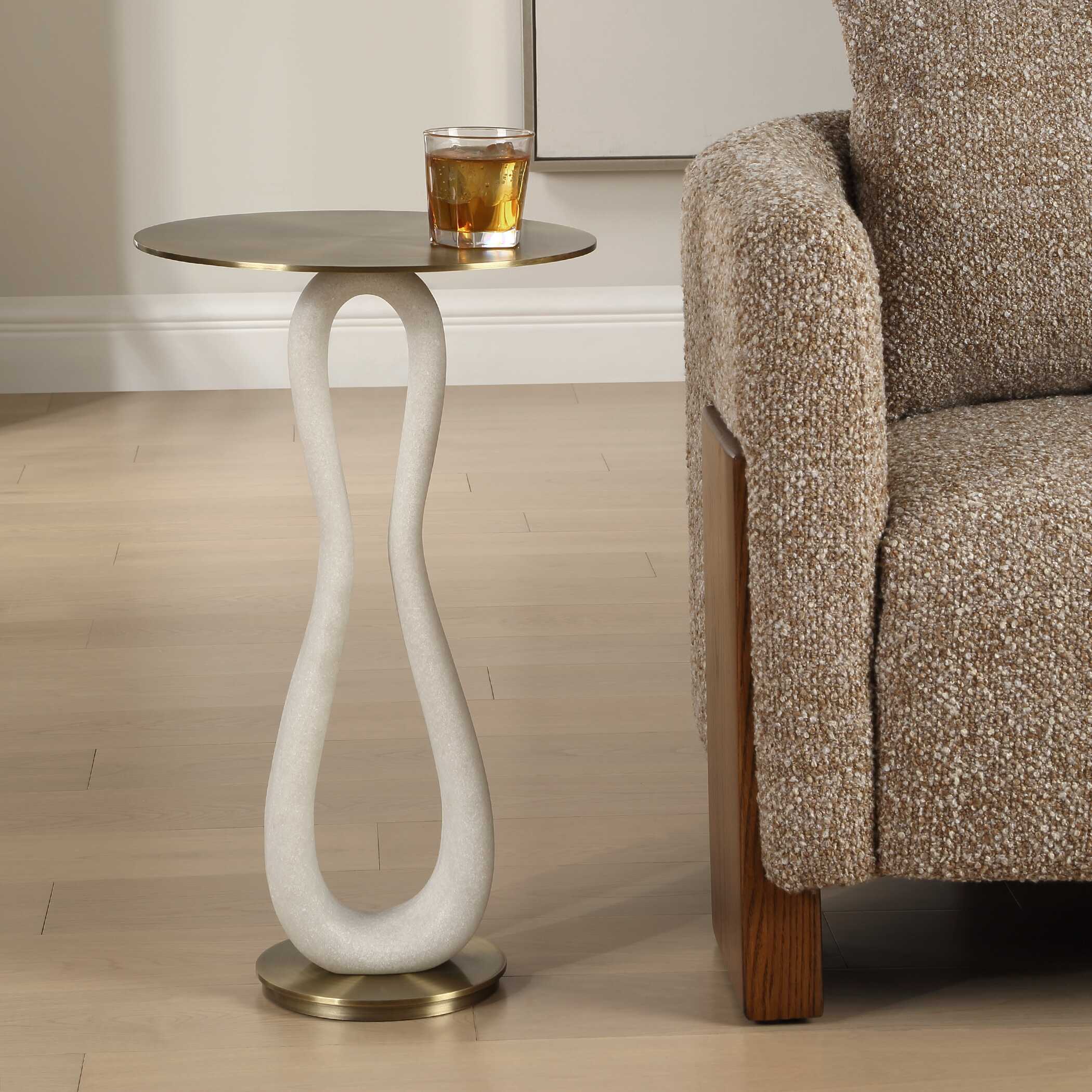 Uttermost Sonia Modern Brass Accent Table - Image 2