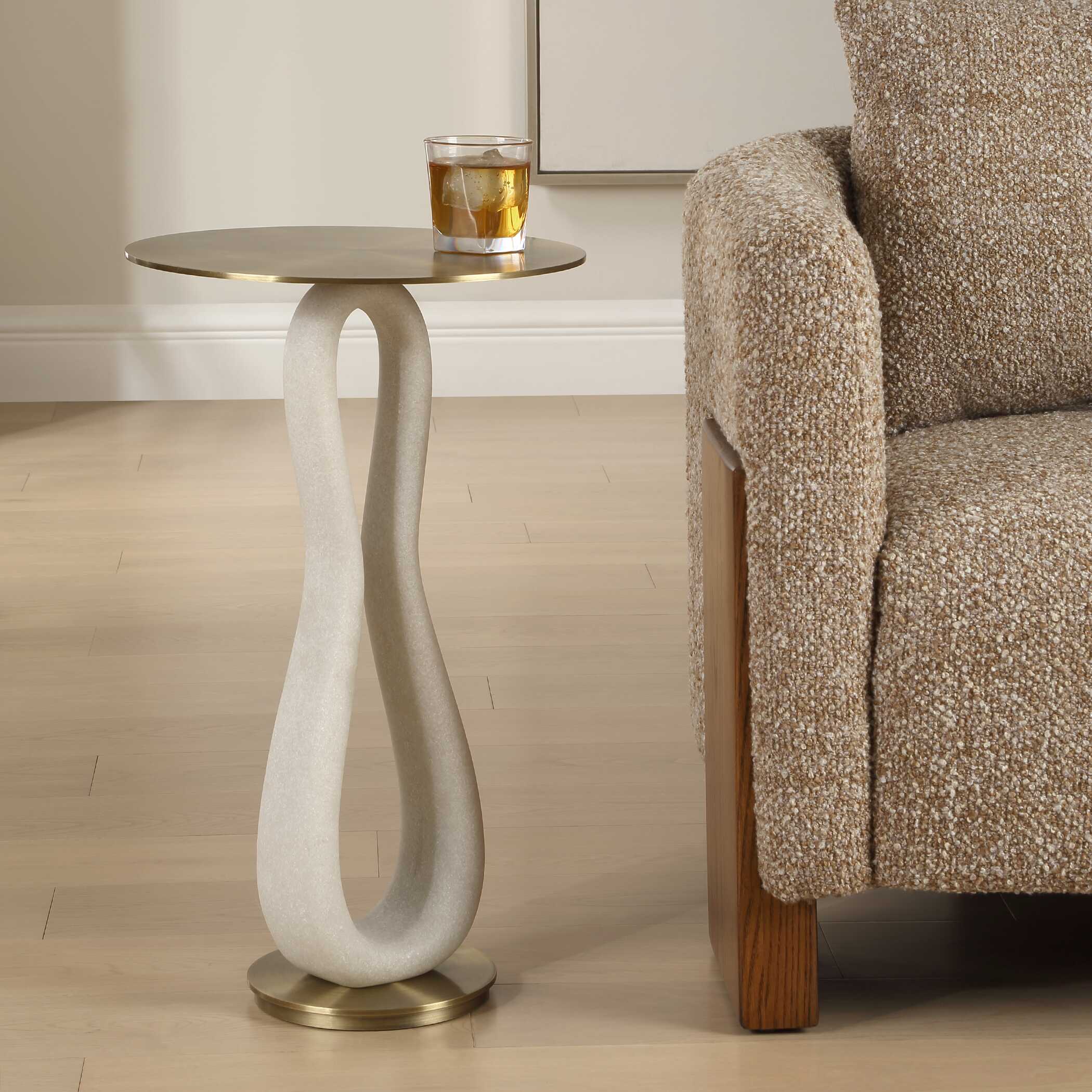 Uttermost Sonia Modern Brass Accent Table - Image 3