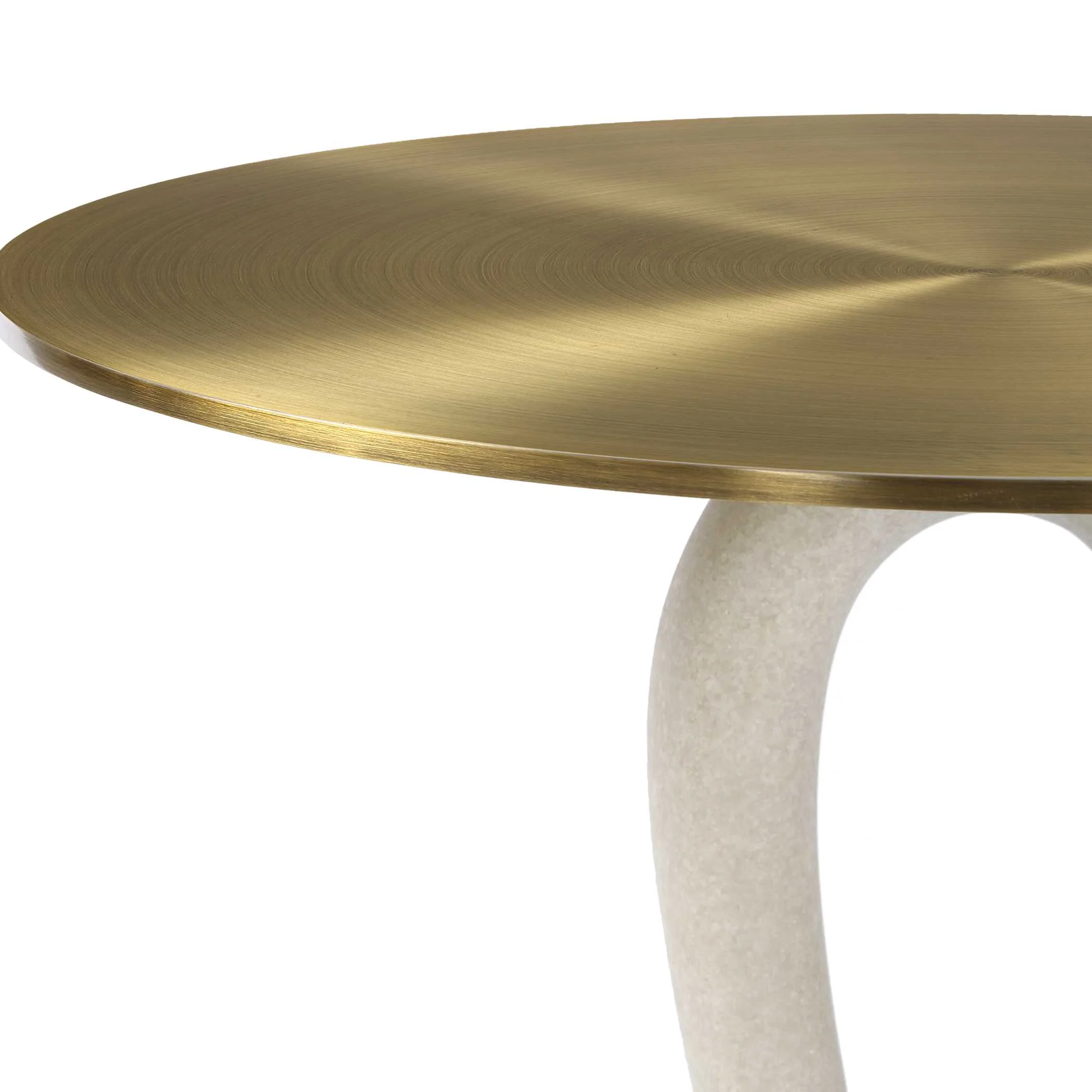 Uttermost Sonia Modern Brass Accent Table - Image 7