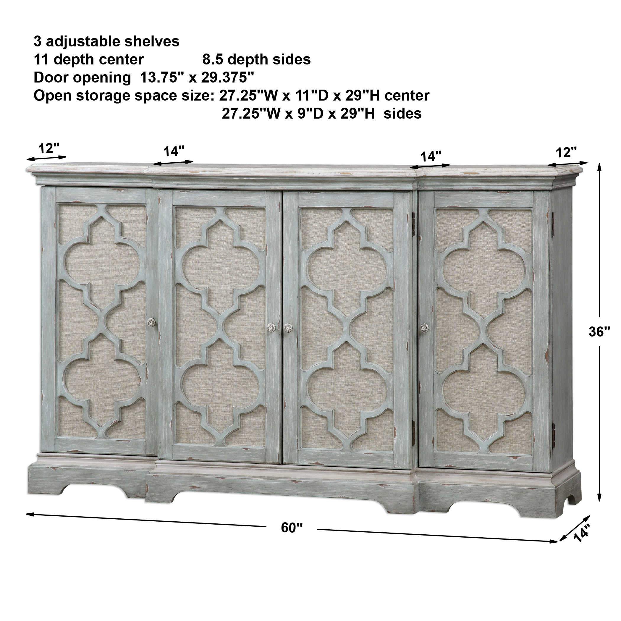 Uttermost Sophie 4 Door Cabinet - Image 8