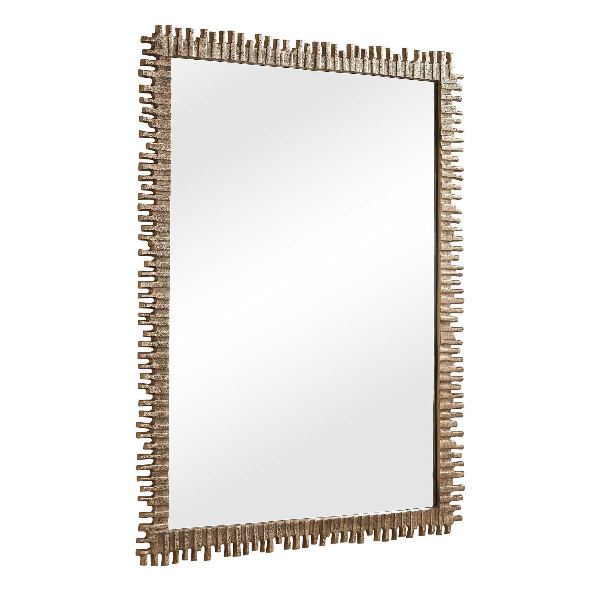 Uttermost Soto Antique Brass Mirror - Image 4