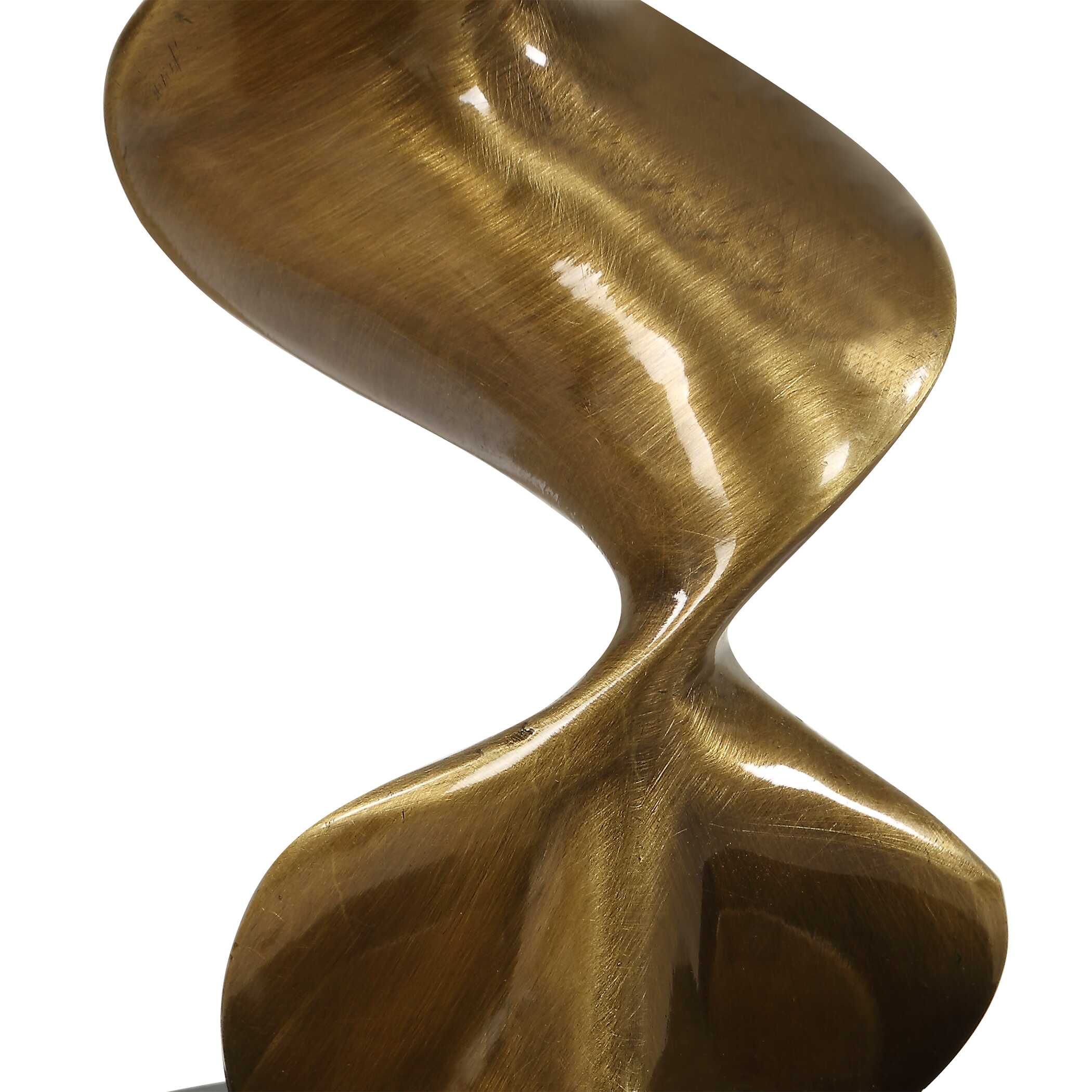 Uttermost Spiraling Cordless Brass Buffet Lamp - Image 5