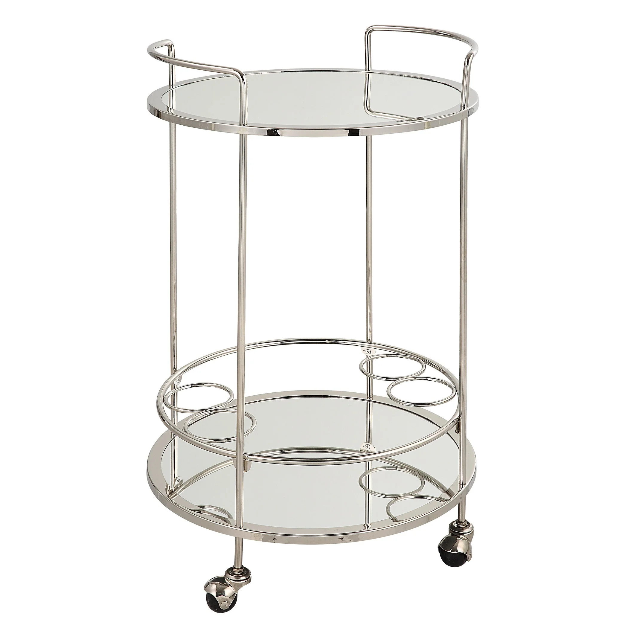 Uttermost Spritz Chrome Bar Cart - CLOSEOUT - Image 4