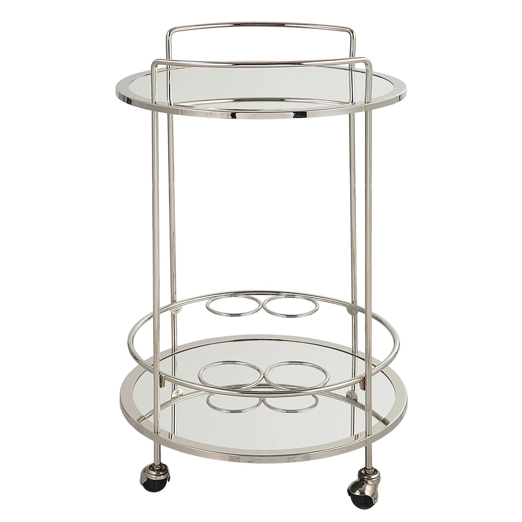 Uttermost Spritz Chrome Bar Cart - CLOSEOUT - Image 5