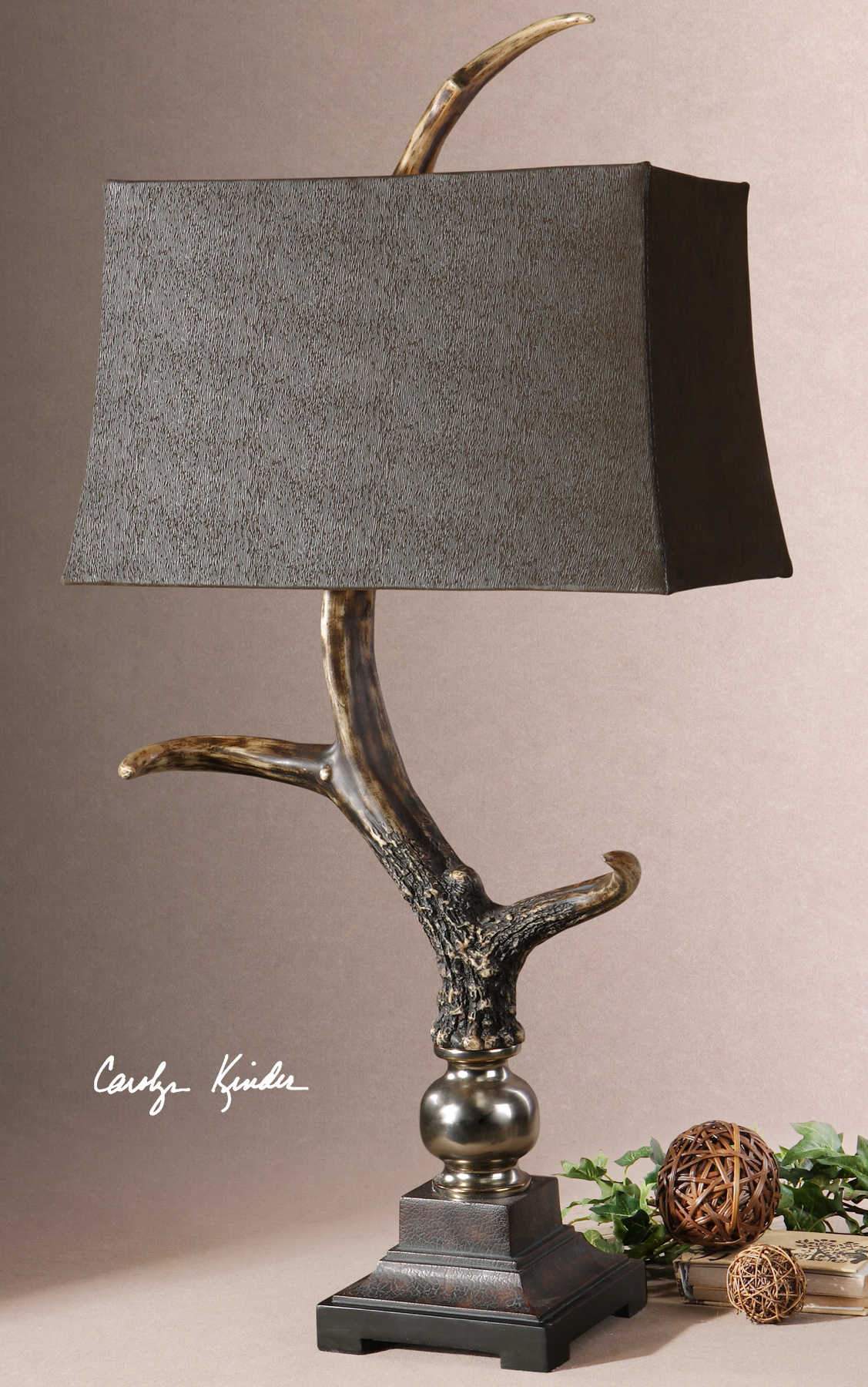 Uttermost Stag Horn Dark Table Lamp