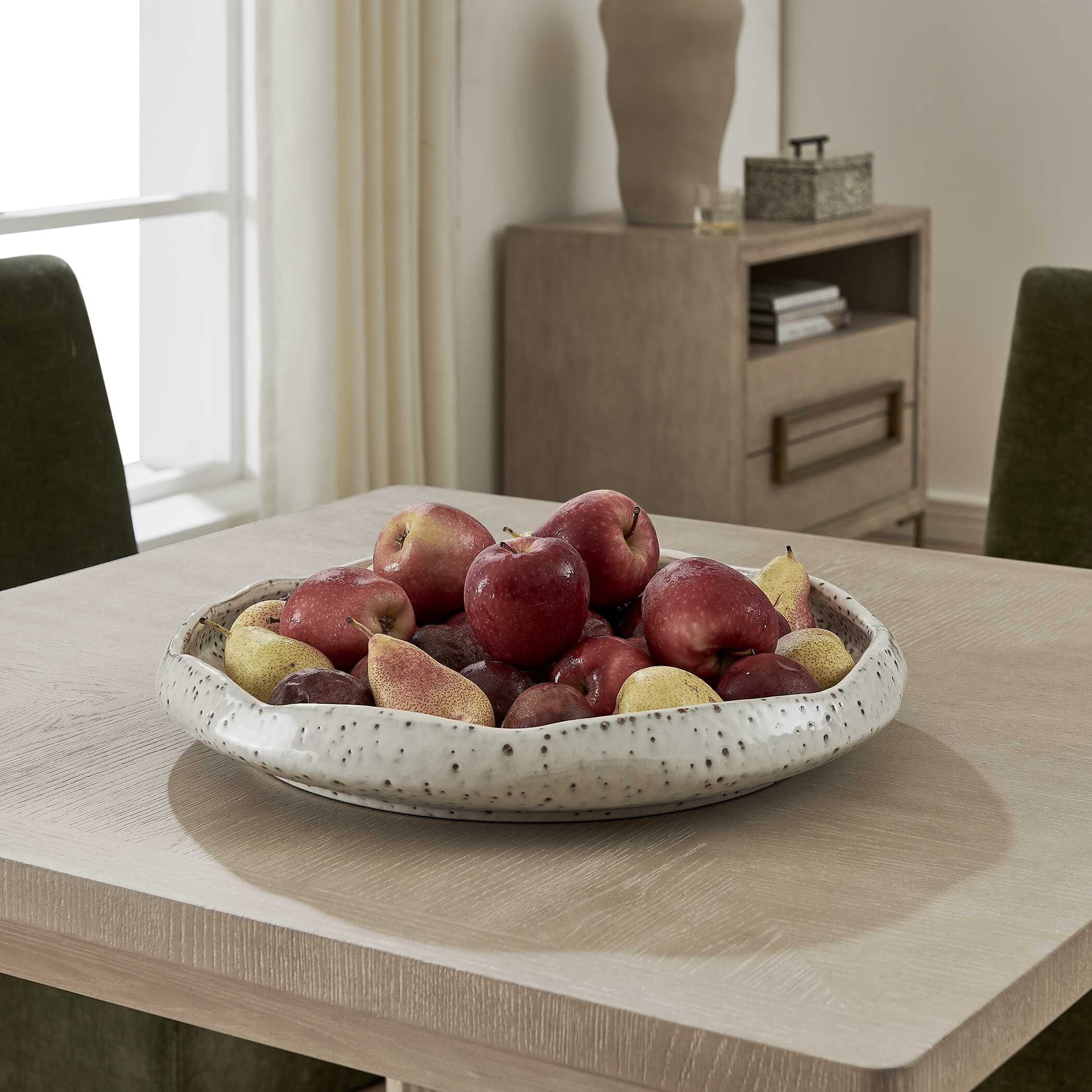 Uttermost Stardust Ripple Indoor-Outdoor White Bowl - Image 4