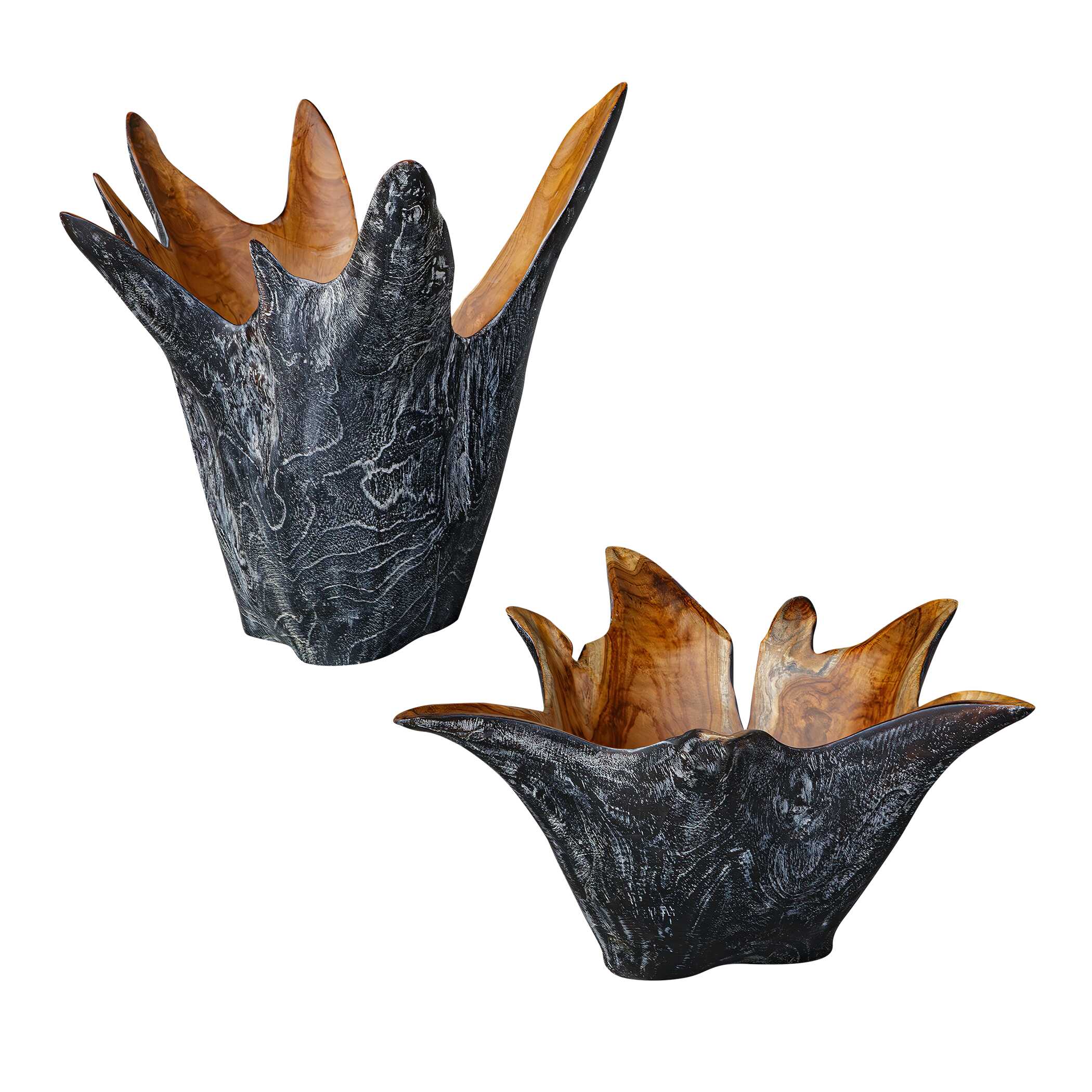 Uttermost Starpetal Indoor-Outdoor Wooden Bowls Set/2 - Image 6