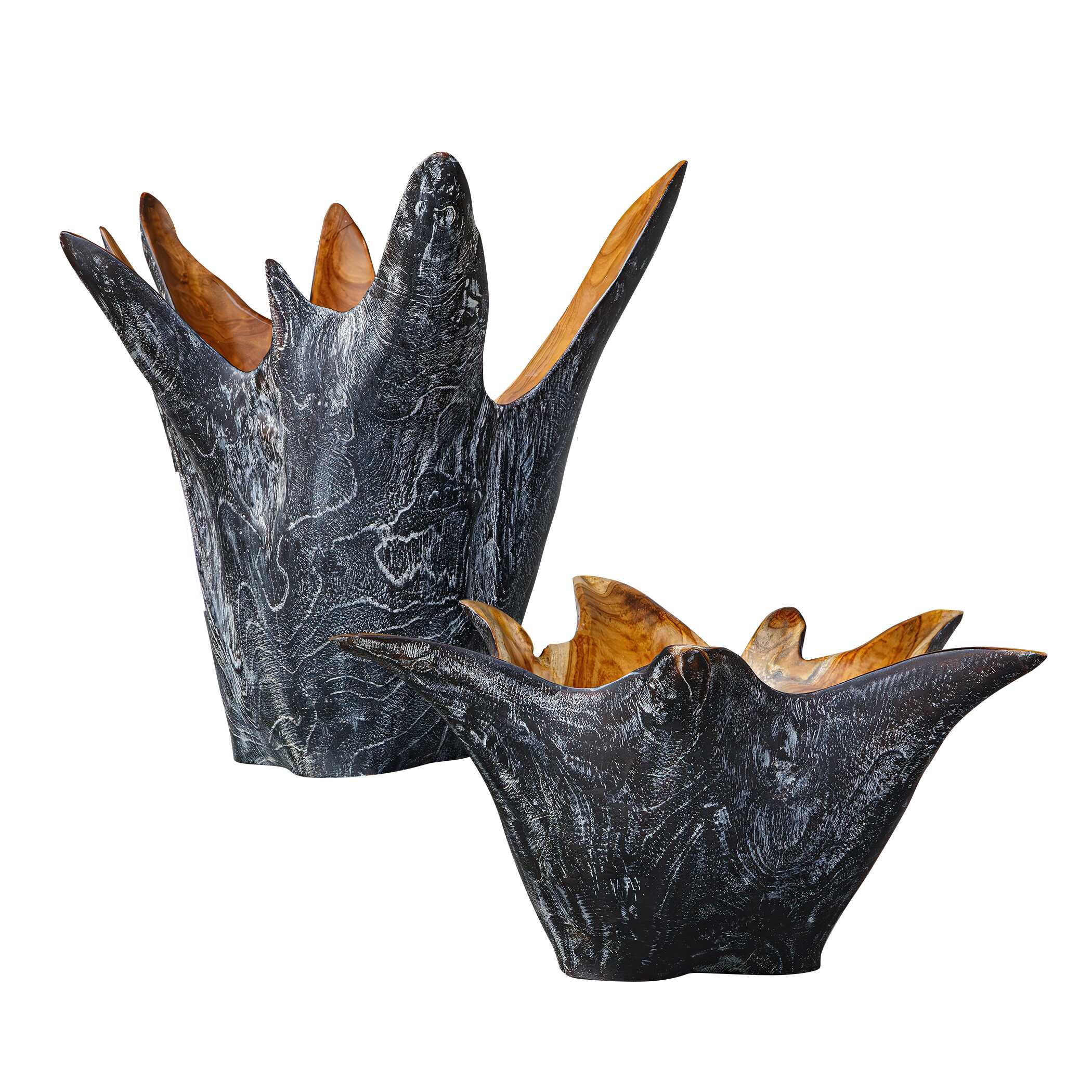 Uttermost Starpetal Indoor-Outdoor Wooden Bowls Set/2 - Image 8