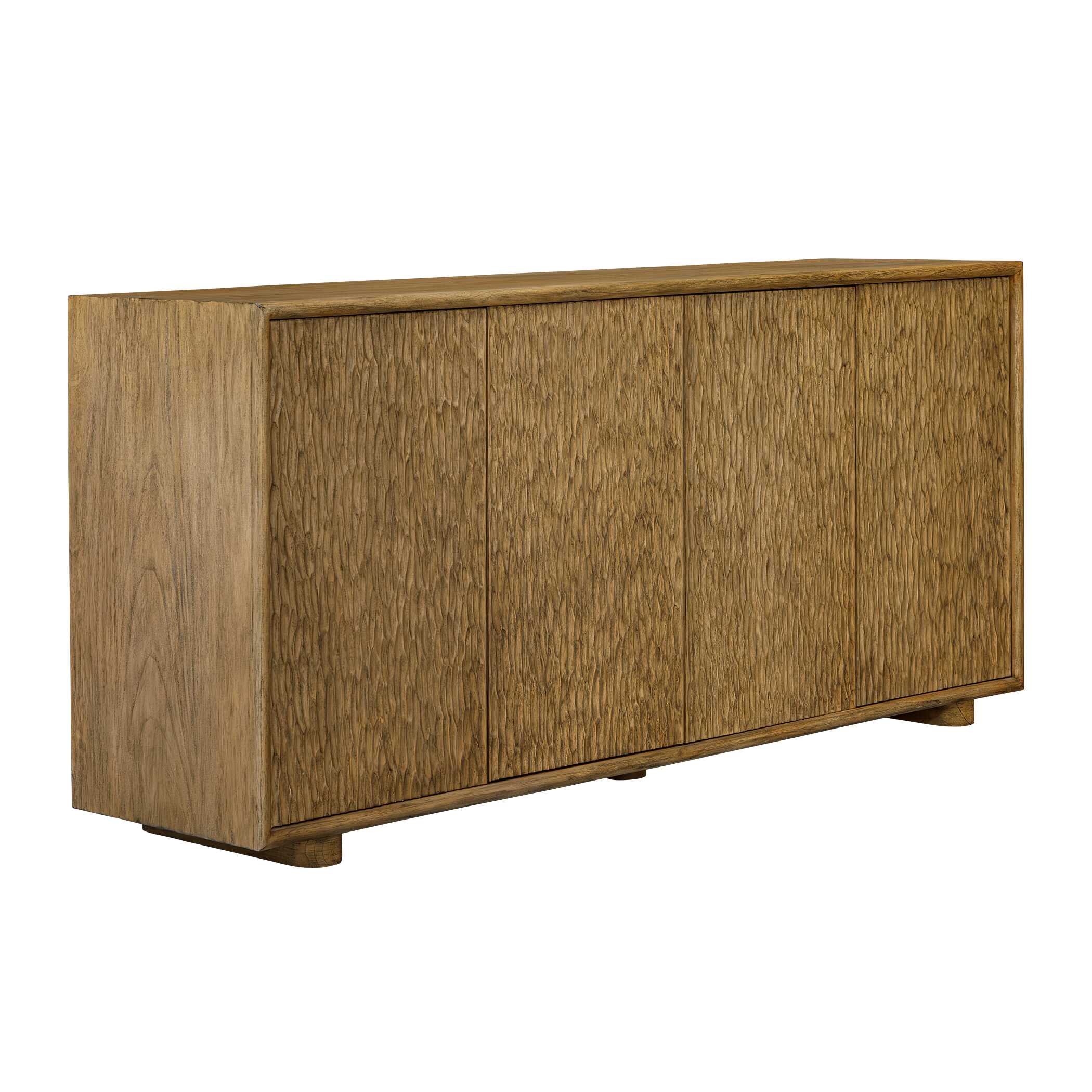 Uttermost Stevenson Natural Wood 4 Door Cabinet - Image 3