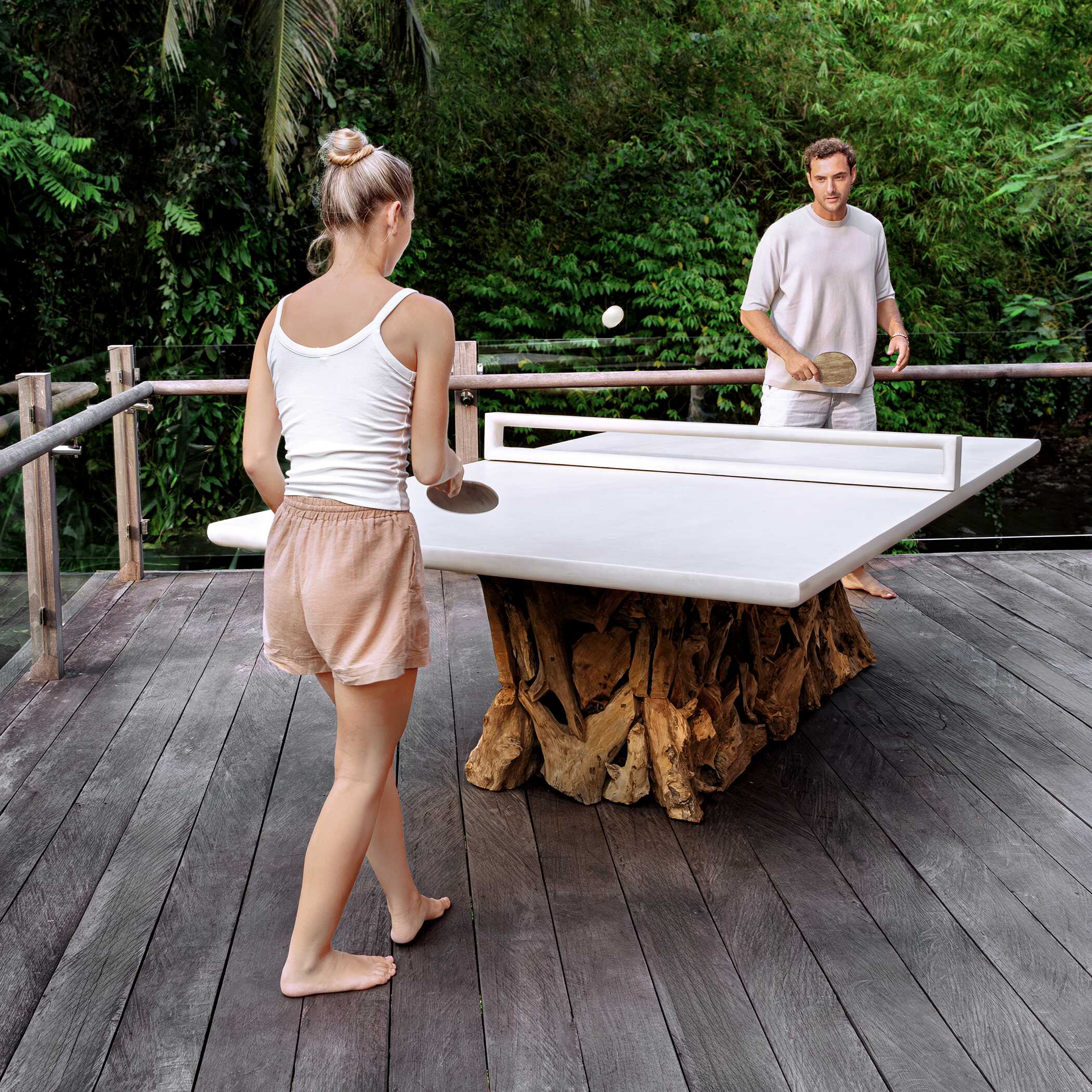 Uttermost Stonewood Indoor-Outdoor Ping-Pong Dining Table - Image 3