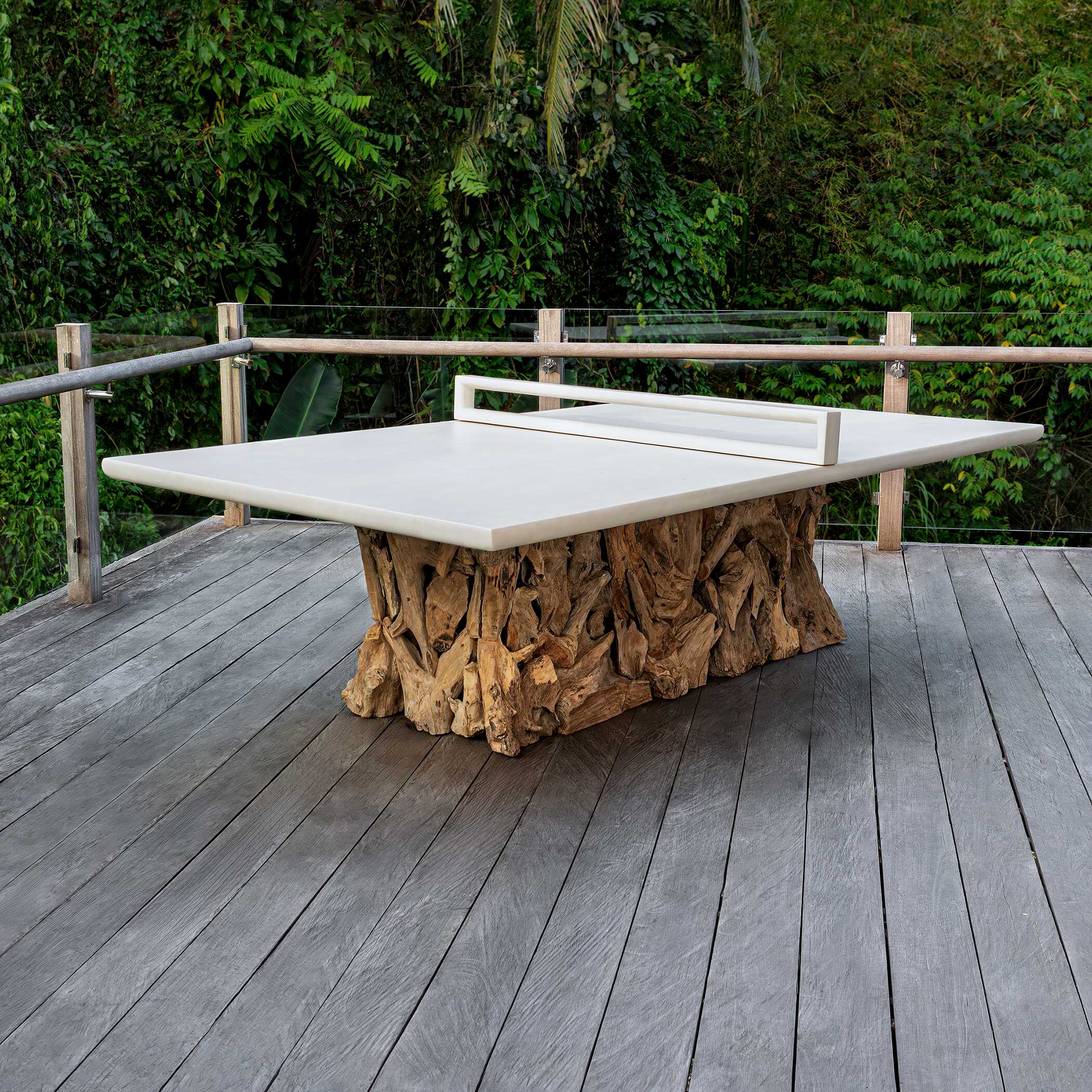 Uttermost Stonewood Indoor-Outdoor Ping-Pong Dining Table - Image 4