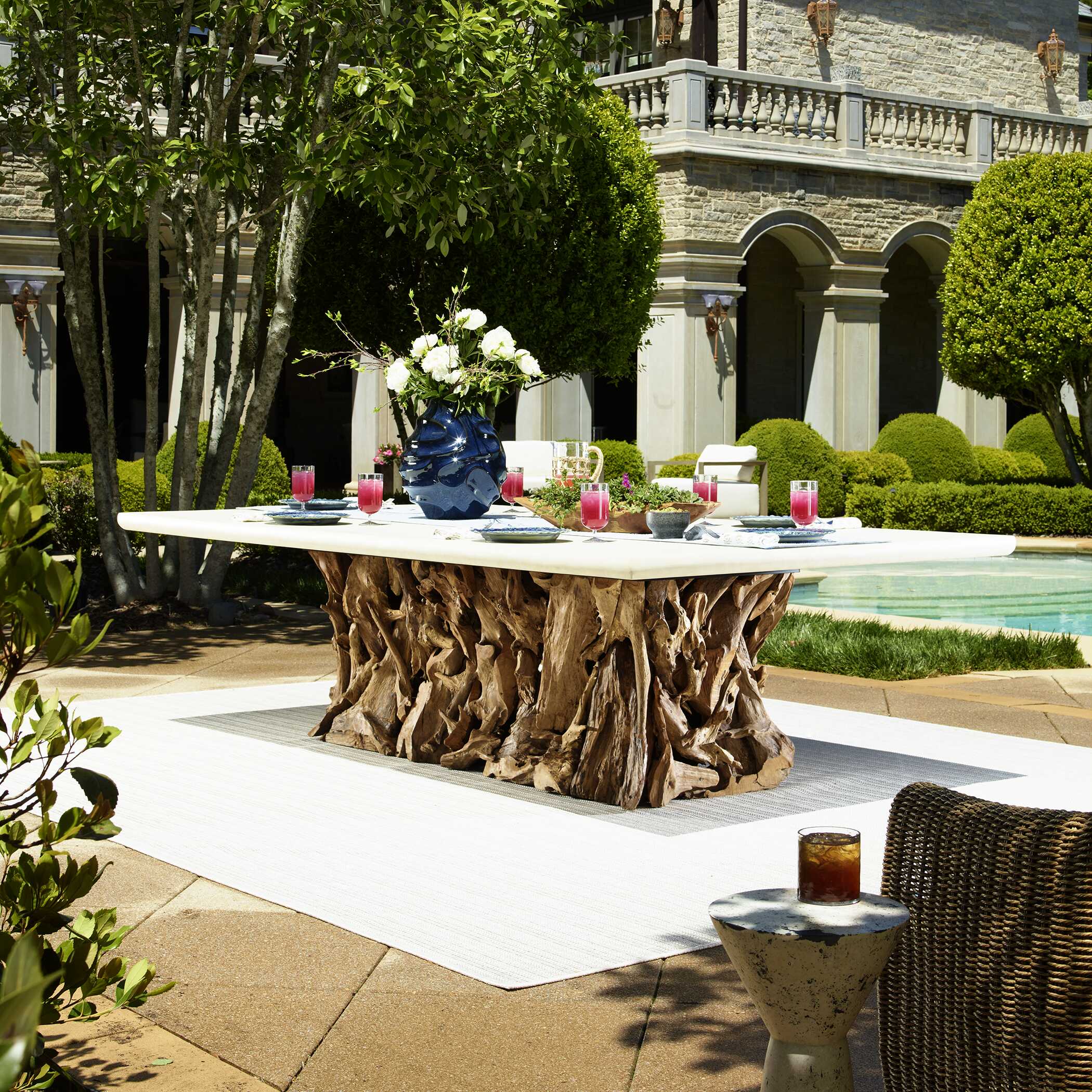 Uttermost Stonewood Indoor-Outdoor Ping-Pong Dining Table - Image 5