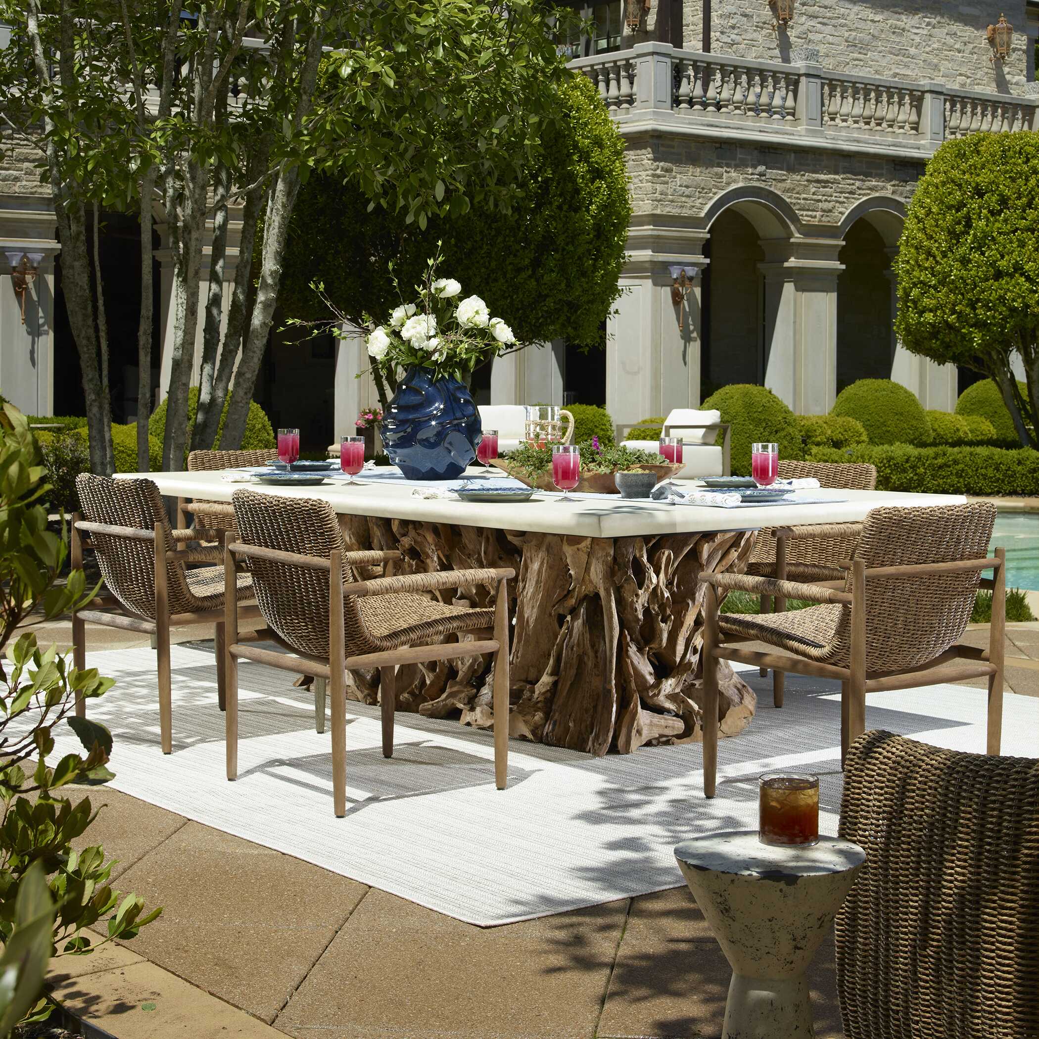 Uttermost Stonewood Indoor-Outdoor Ping-Pong Dining Table - Image 6