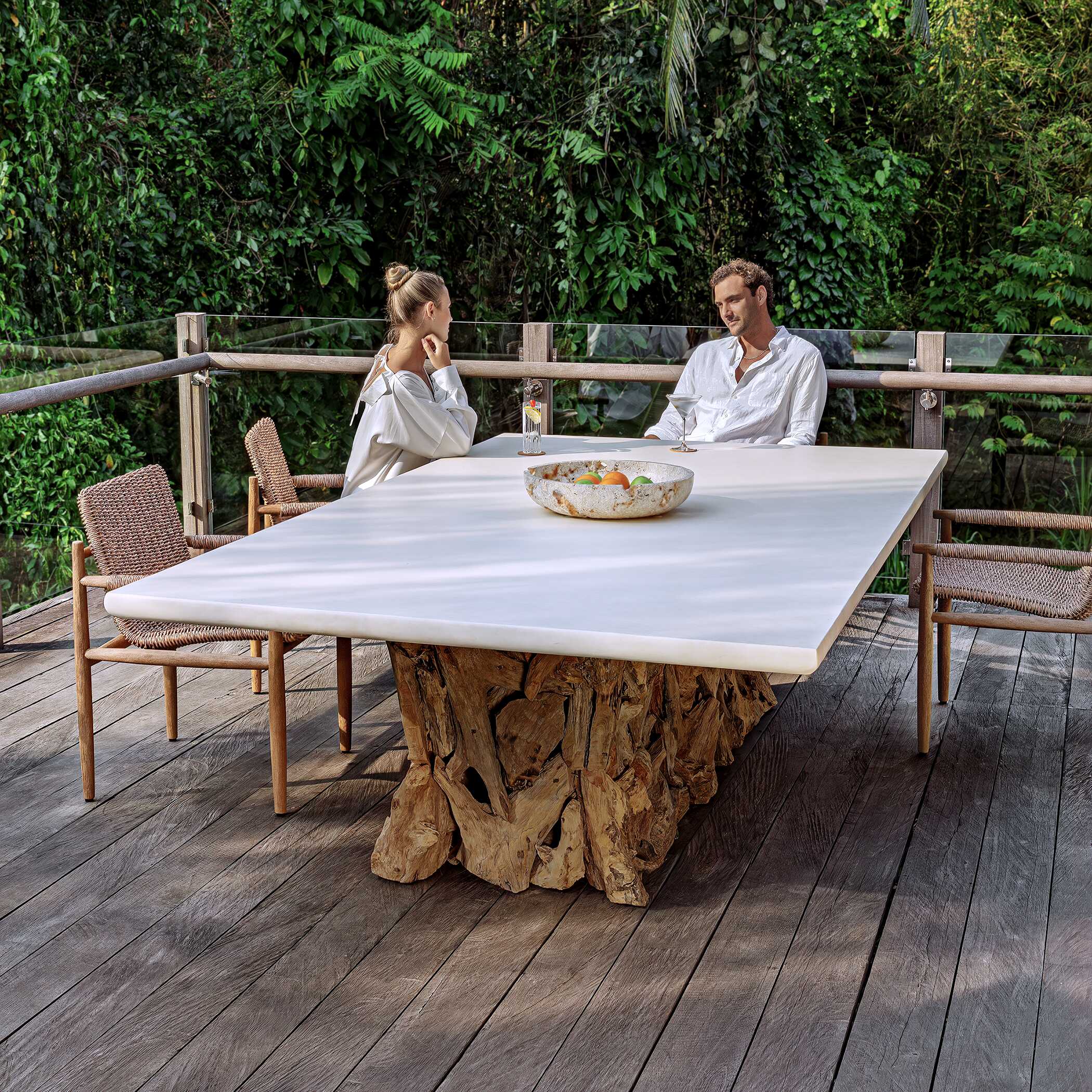 Uttermost Stonewood Indoor-Outdoor Ping-Pong Dining Table - Image 8