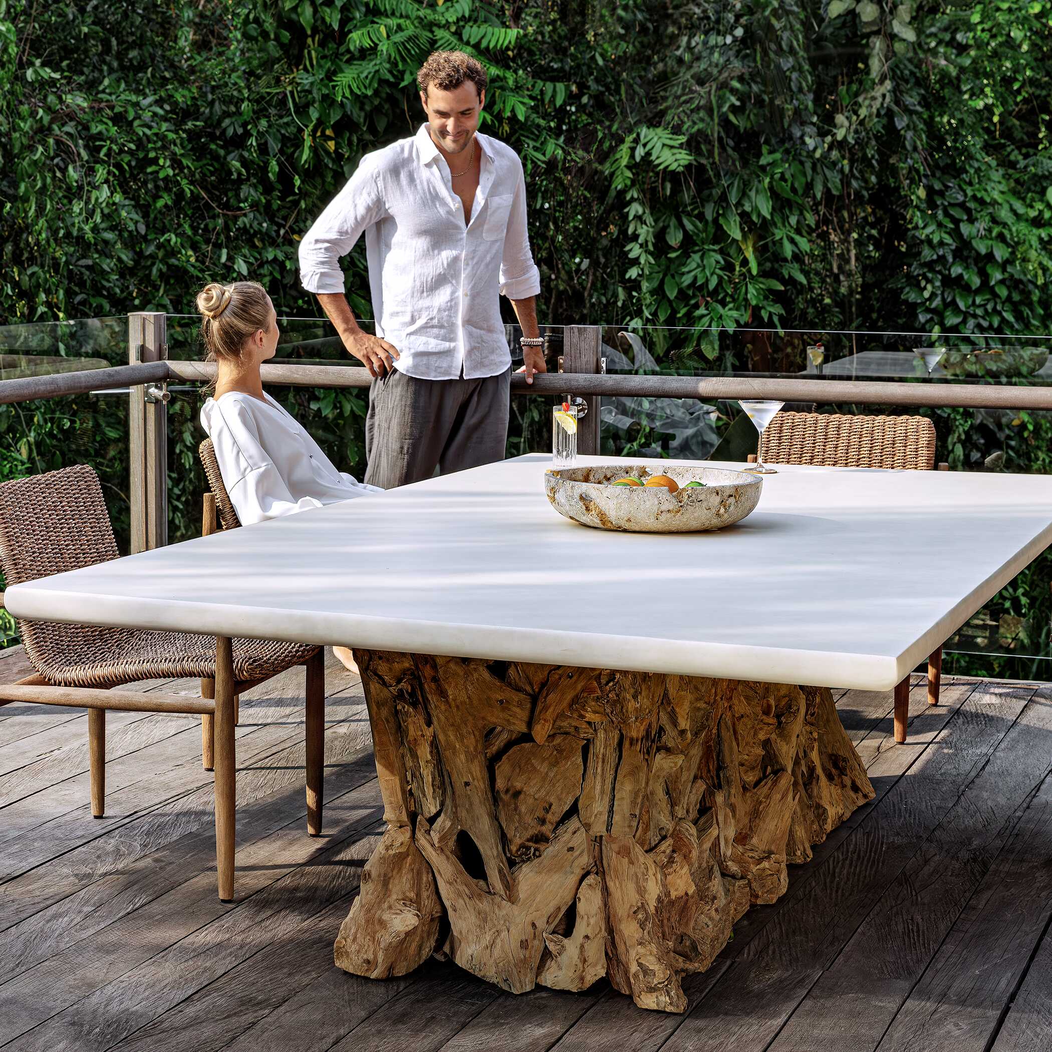 Uttermost Stonewood Indoor-Outdoor Ping-Pong Dining Table - Image 9