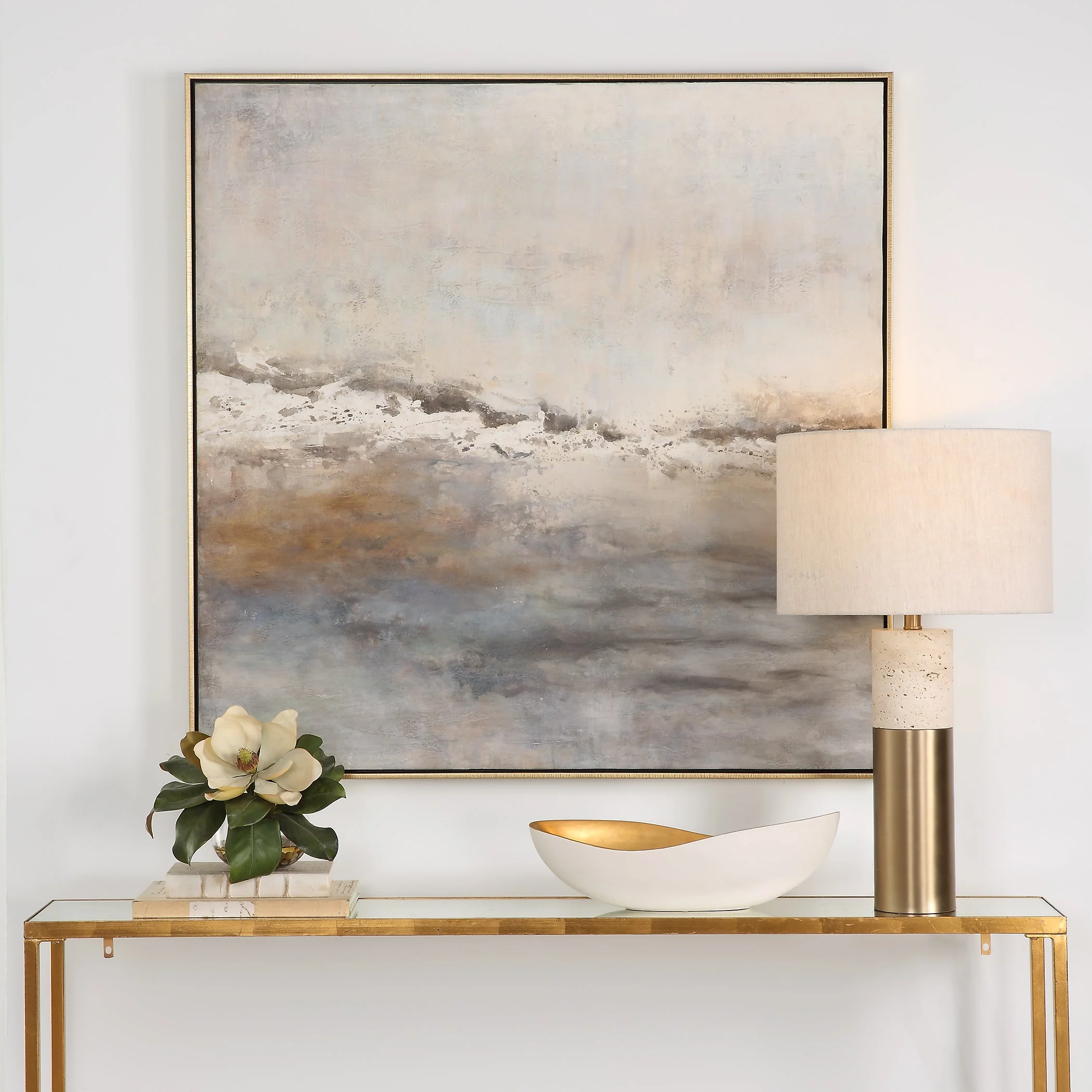 Uttermost Storm Clouds Abstract Hand Painted Art - Image 2