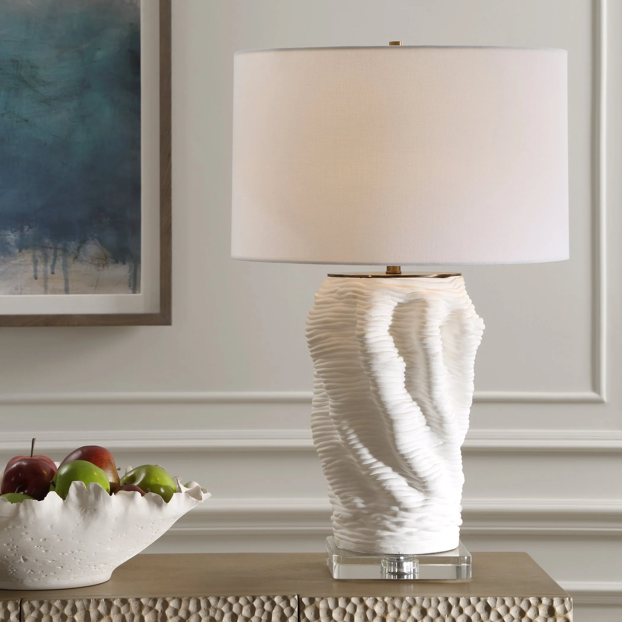 Uttermost Stratified White Table Lamp - Image 2