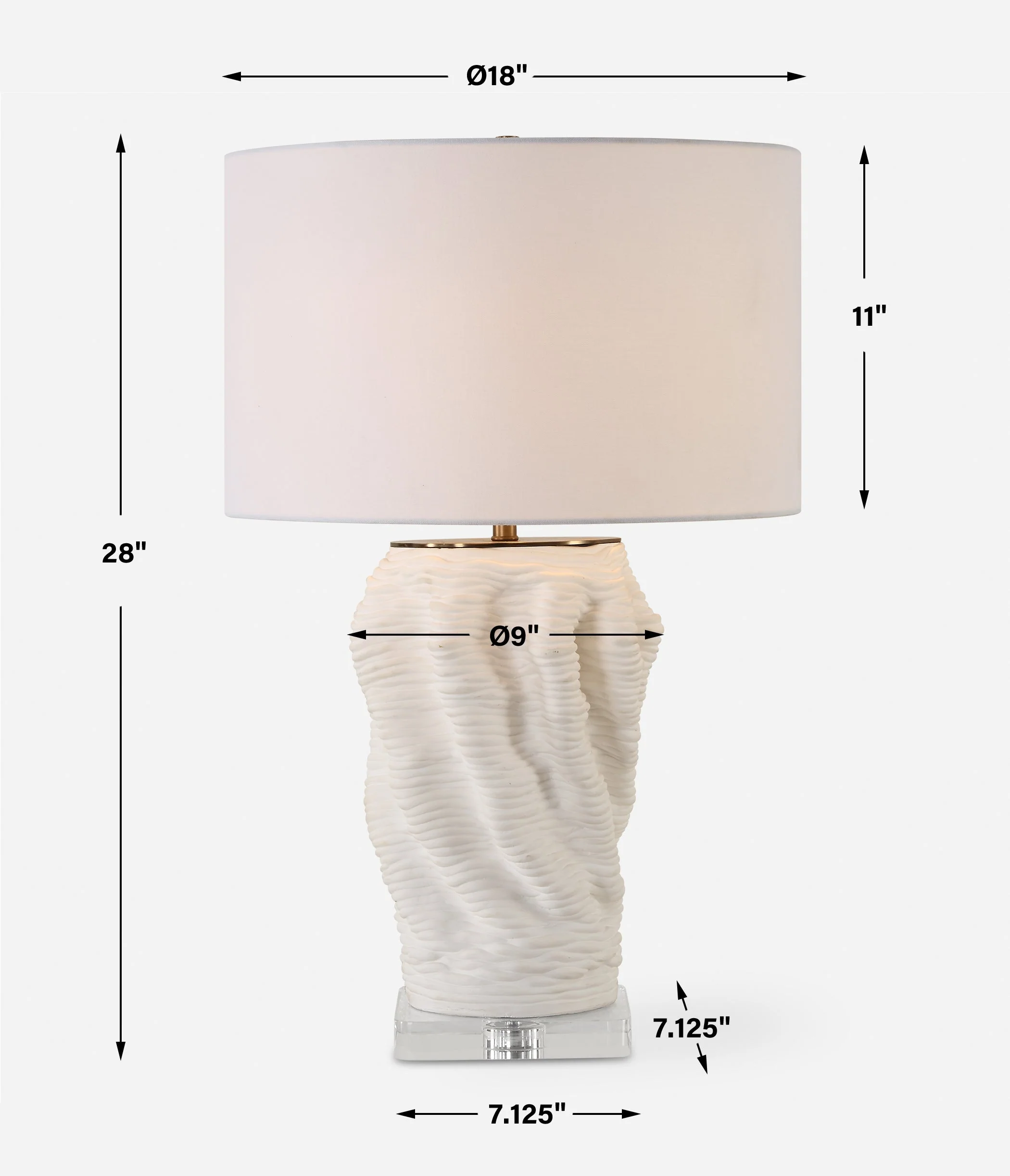 Uttermost Stratified White Table Lamp - Image 3