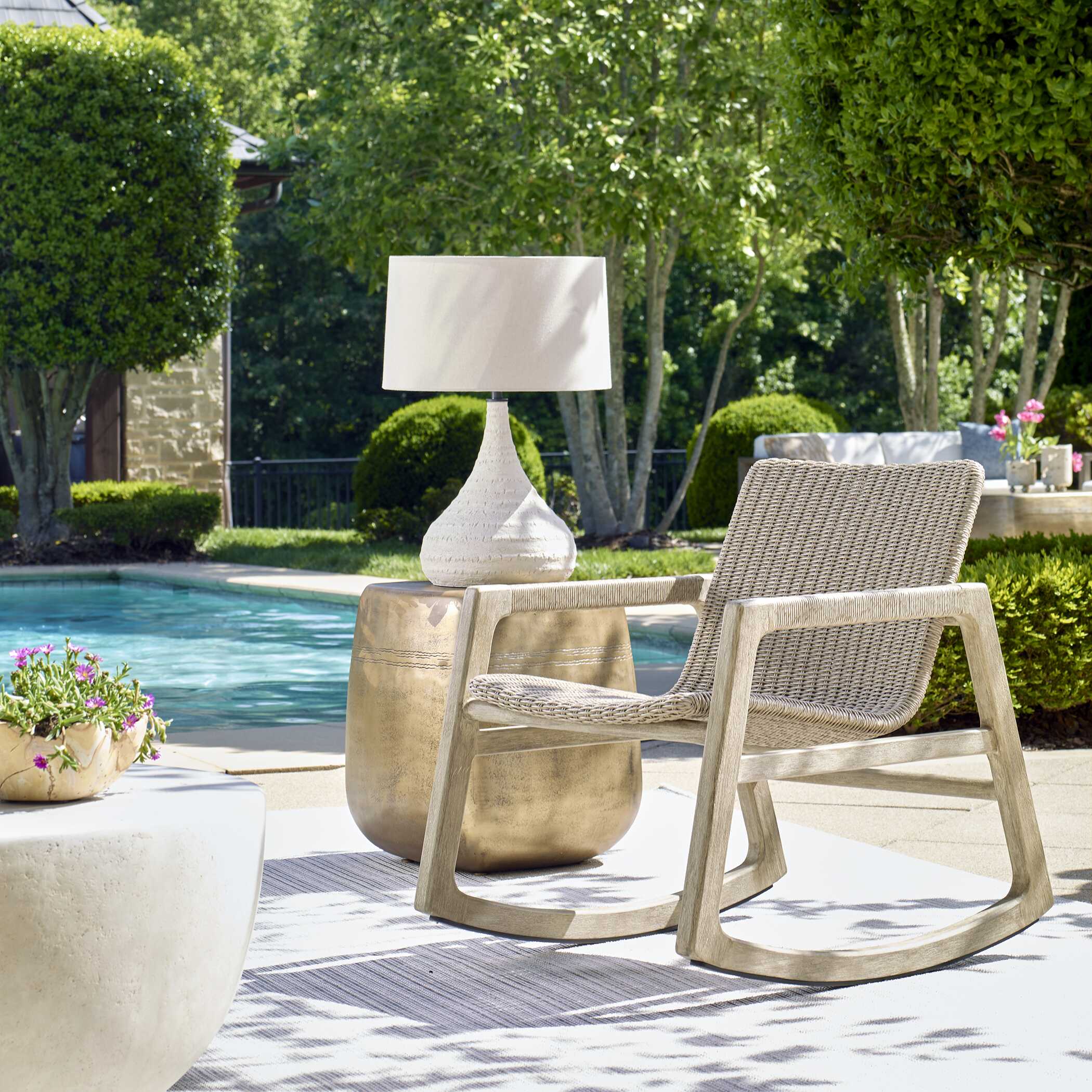 Uttermost Sumba Outdoor Wicker Rocking Chair - Image 2