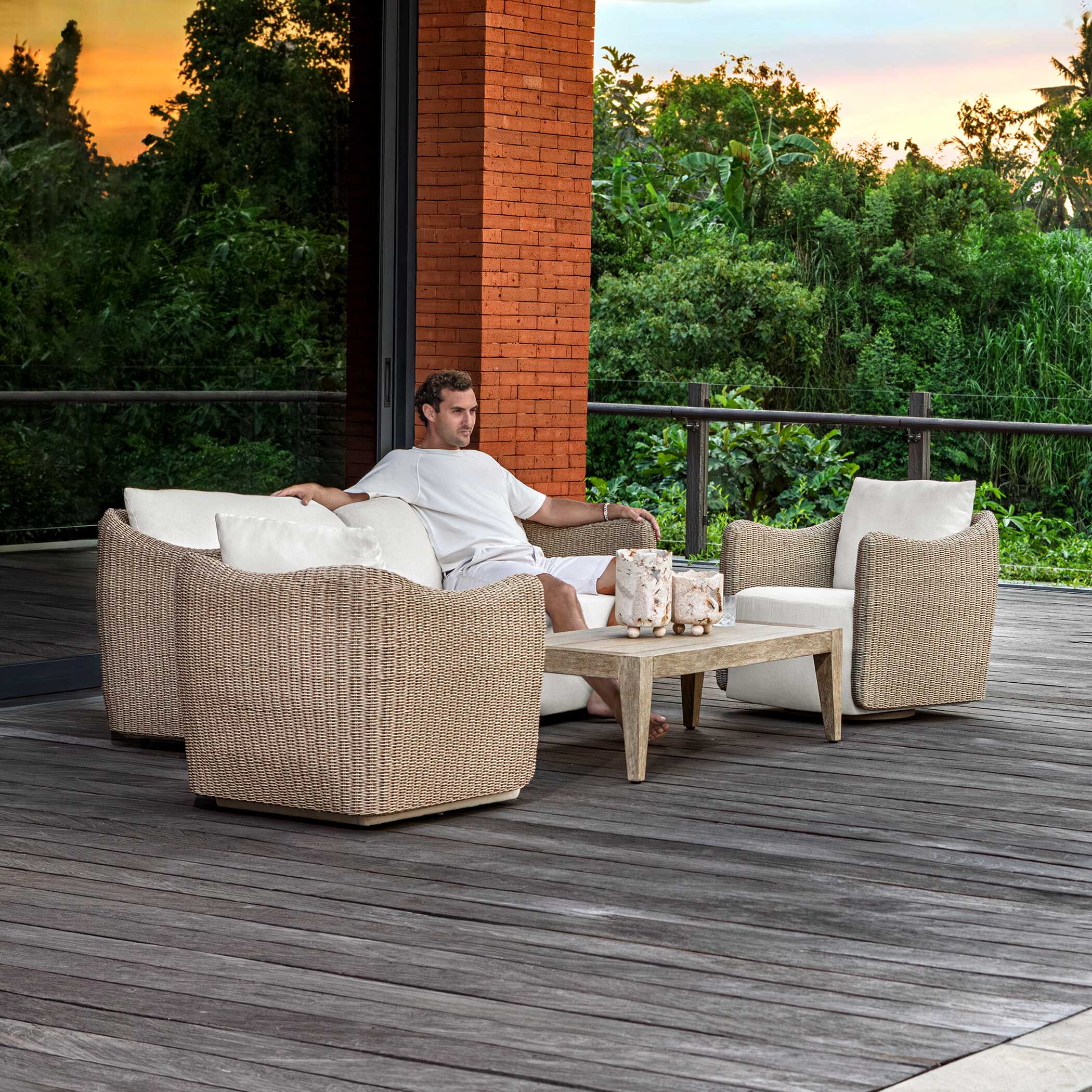 Uttermost Sunset Outdoor Swivel Lounge Chair - Image 8