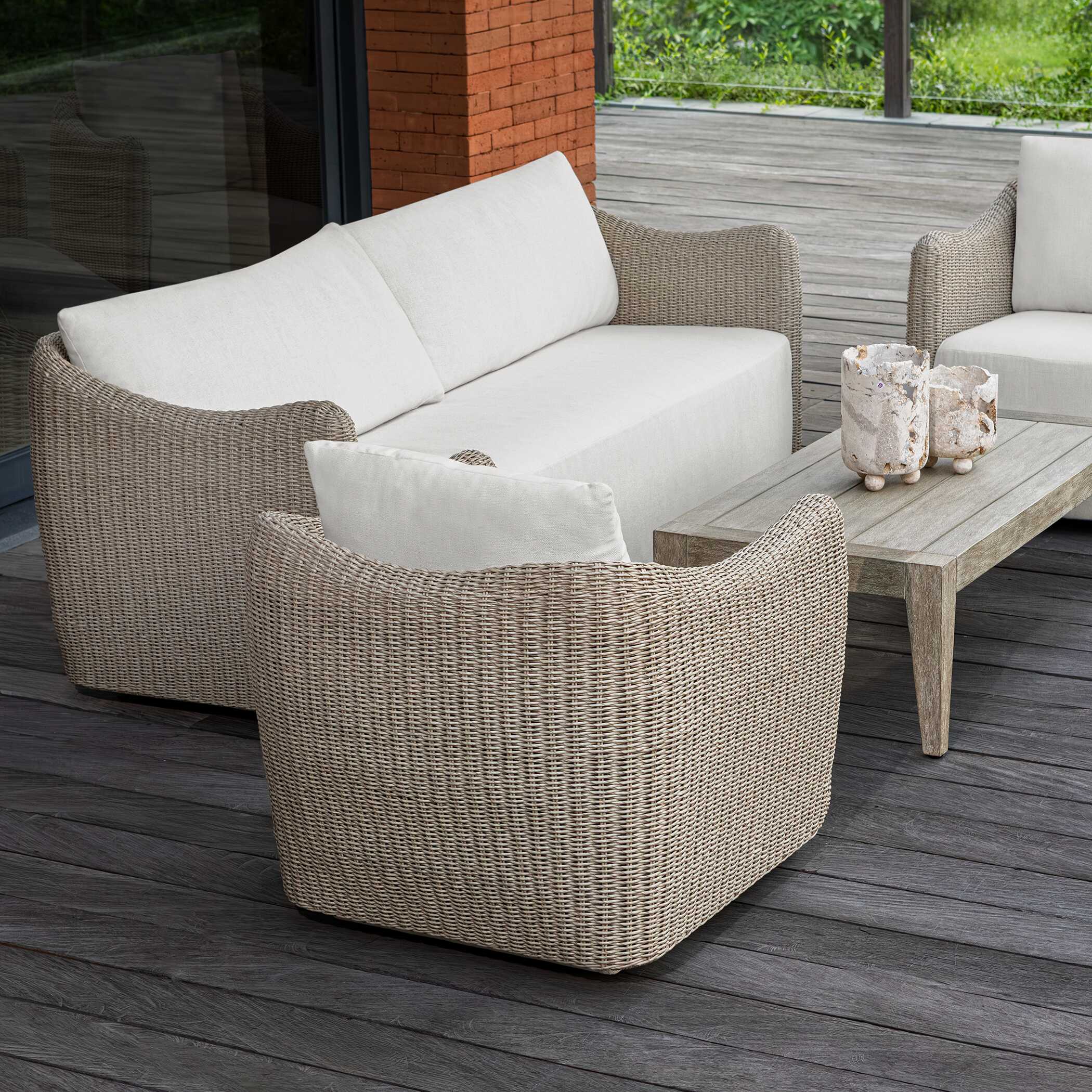 Uttermost Sunset Wicker Outdoor Sofa - Image 2