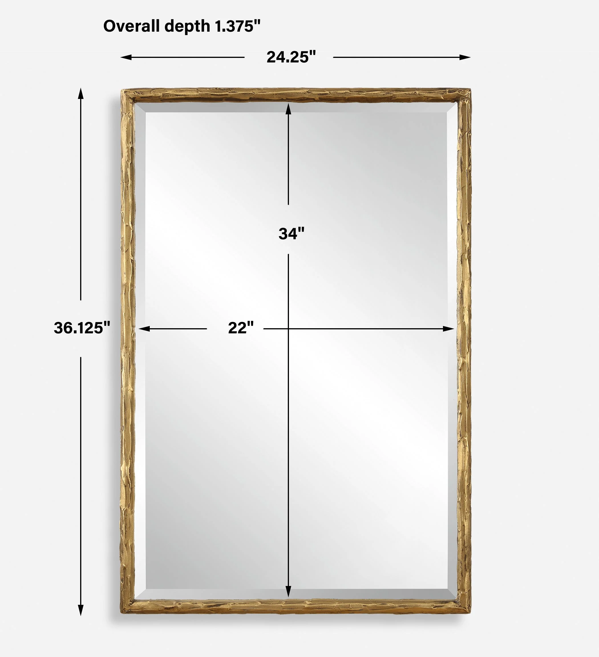 Uttermost Sutton Gold Vanity Mirror - Image 3